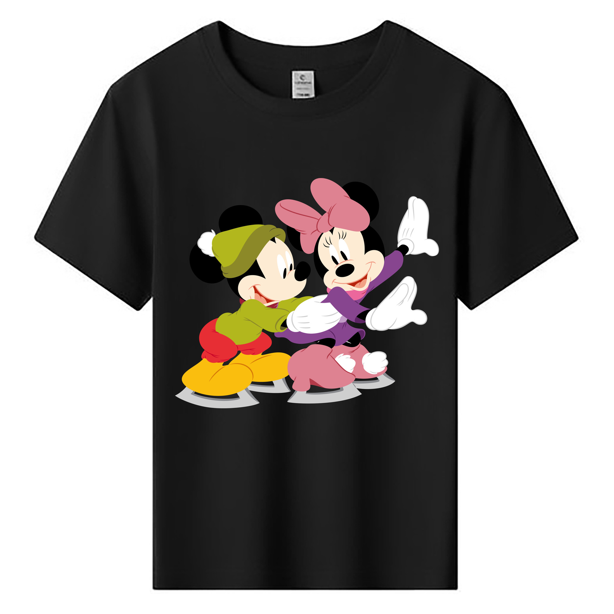 （画像用） ミッキーマウス Mickey Mouse 綿100％キッズTシャツ（フロントプリント）