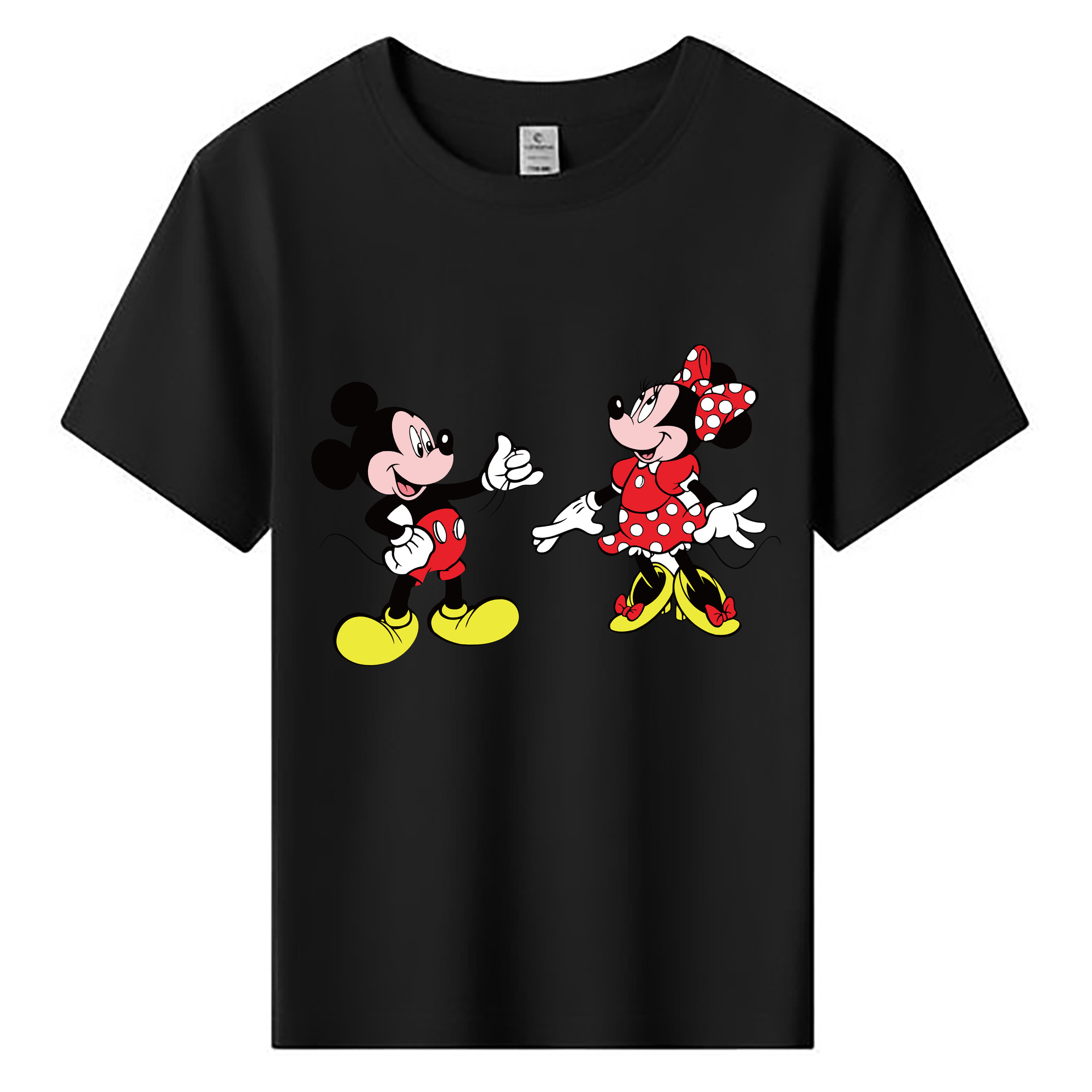 ミッキーマウス Mickey Mouse 綿100％キッズTシャツ（フロントプリント）