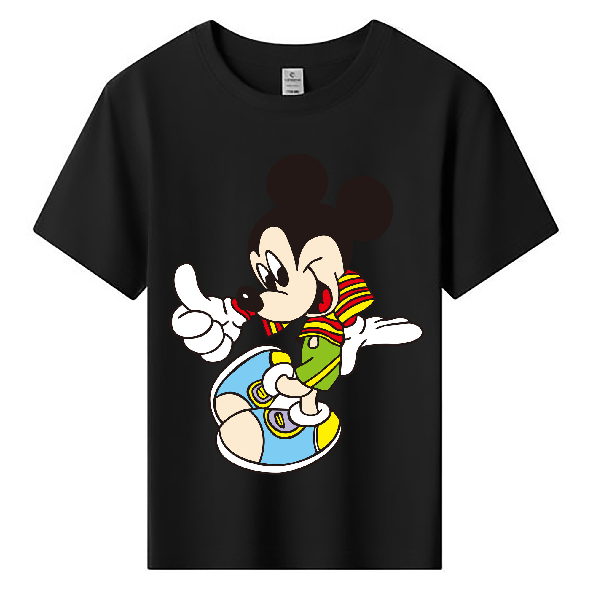ミッキーマウス Mickey Mouse 綿100％キッズTシャツ（フロントプリント）