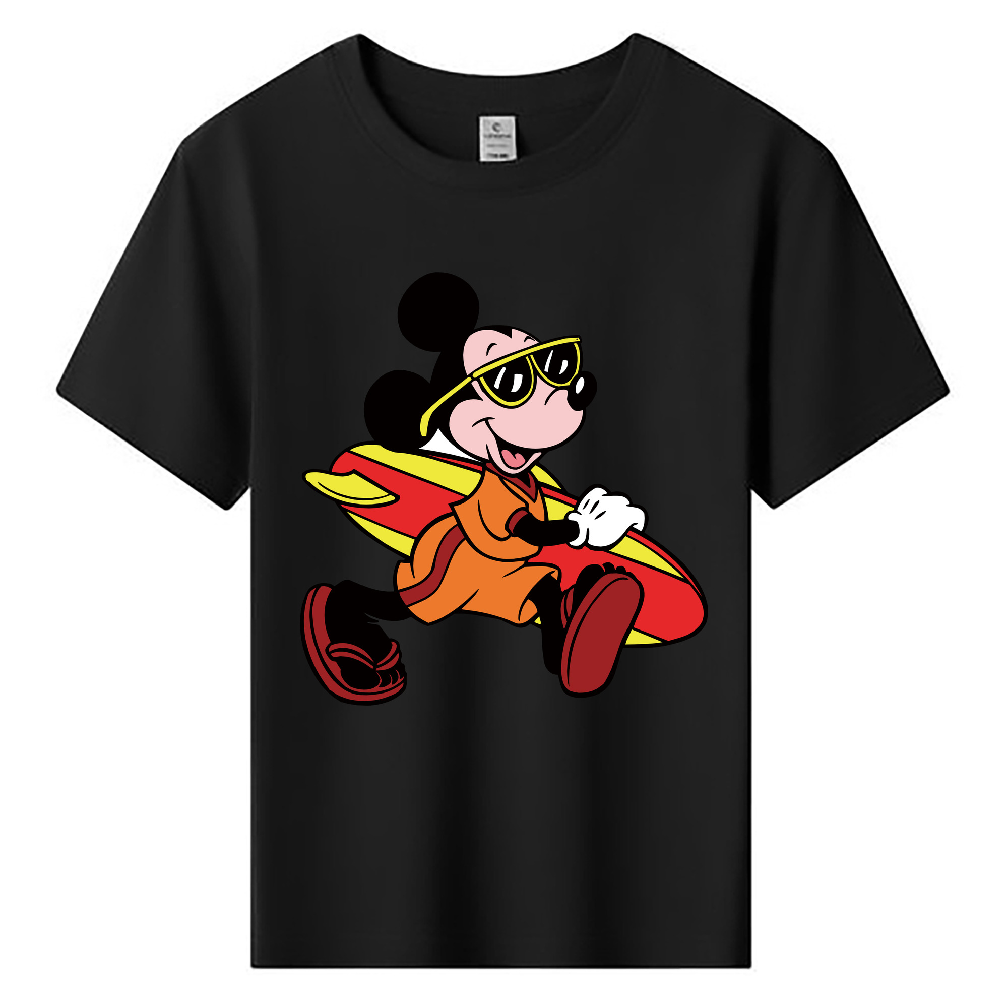 ミッキーマウス Mickey Mouse 綿100％キッズTシャツ（フロントプリント）