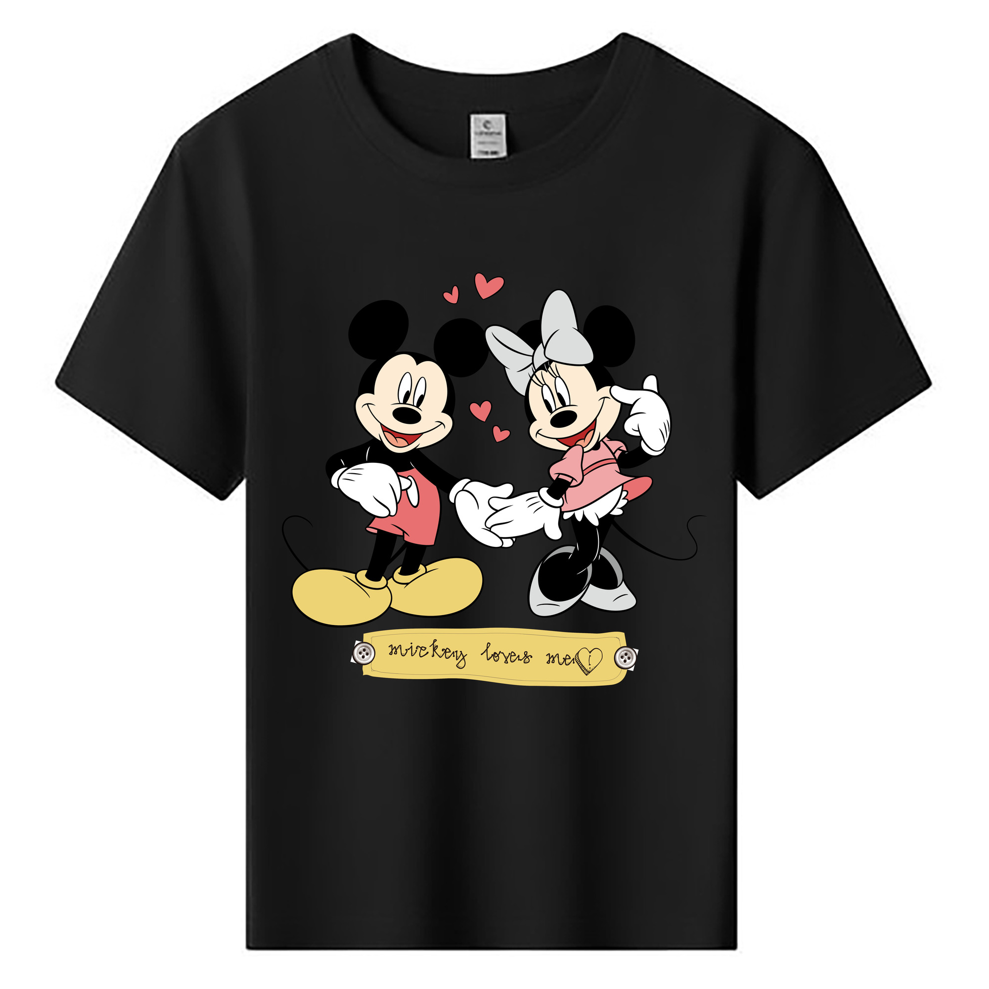 ミッキーマウス Mickey Mouse 綿100％キッズTシャツ（フロントプリント）