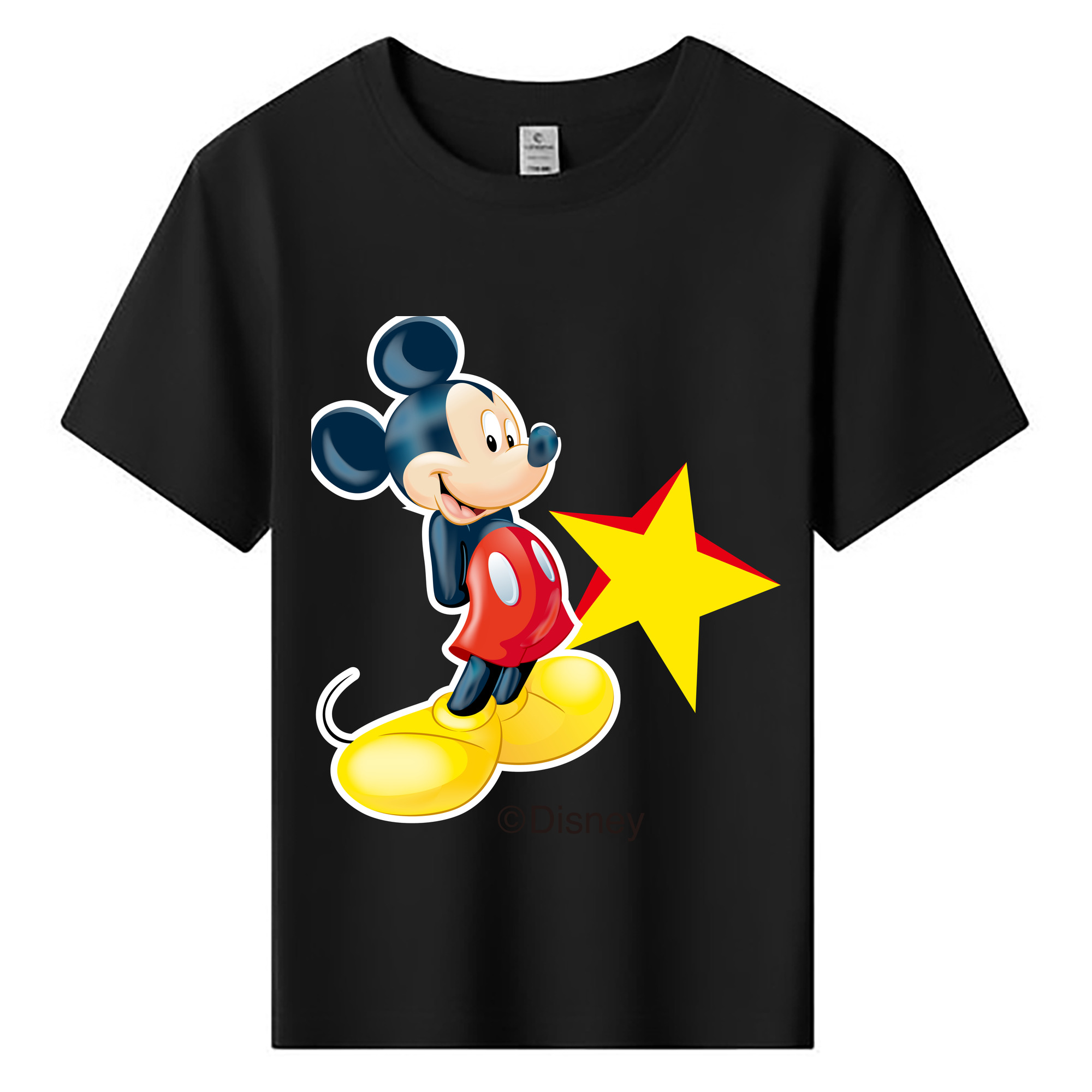 ミッキーマウス Mickey Mouse 綿100％キッズTシャツ（フロントプリント）