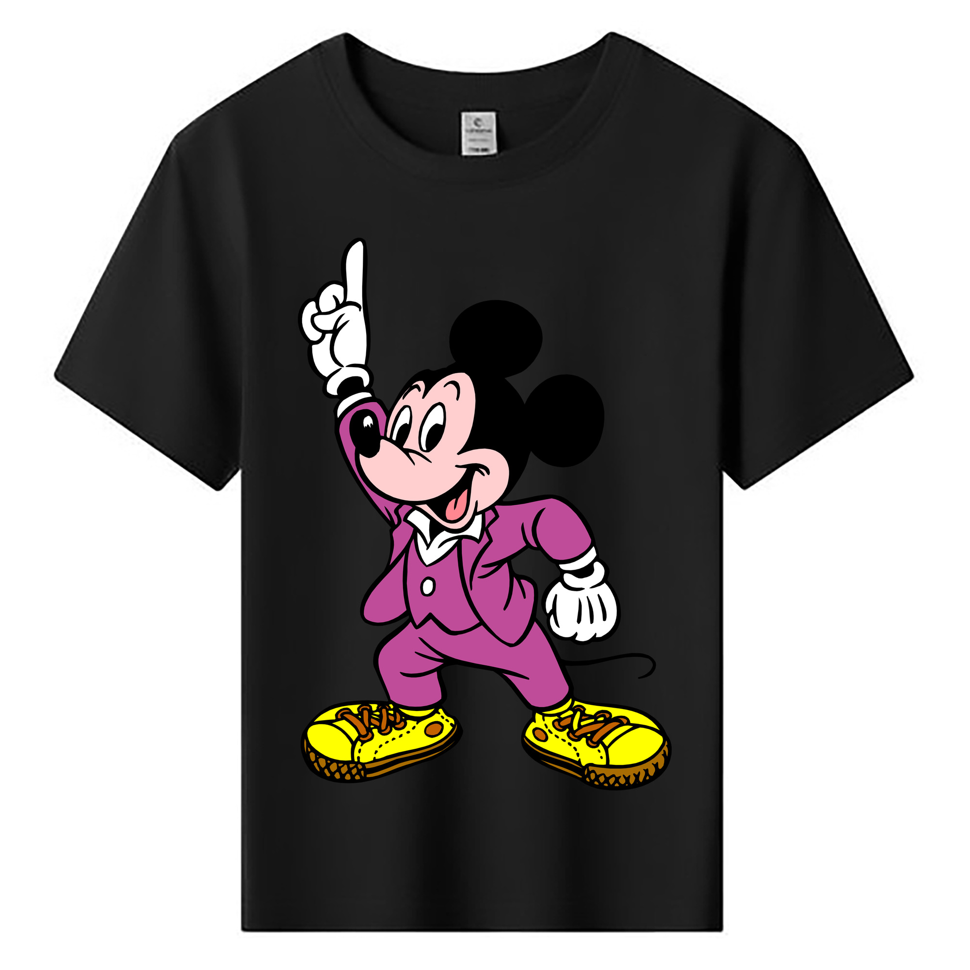 ミッキーマウス Mickey Mouse 綿100％キッズTシャツ（フロントプリント）