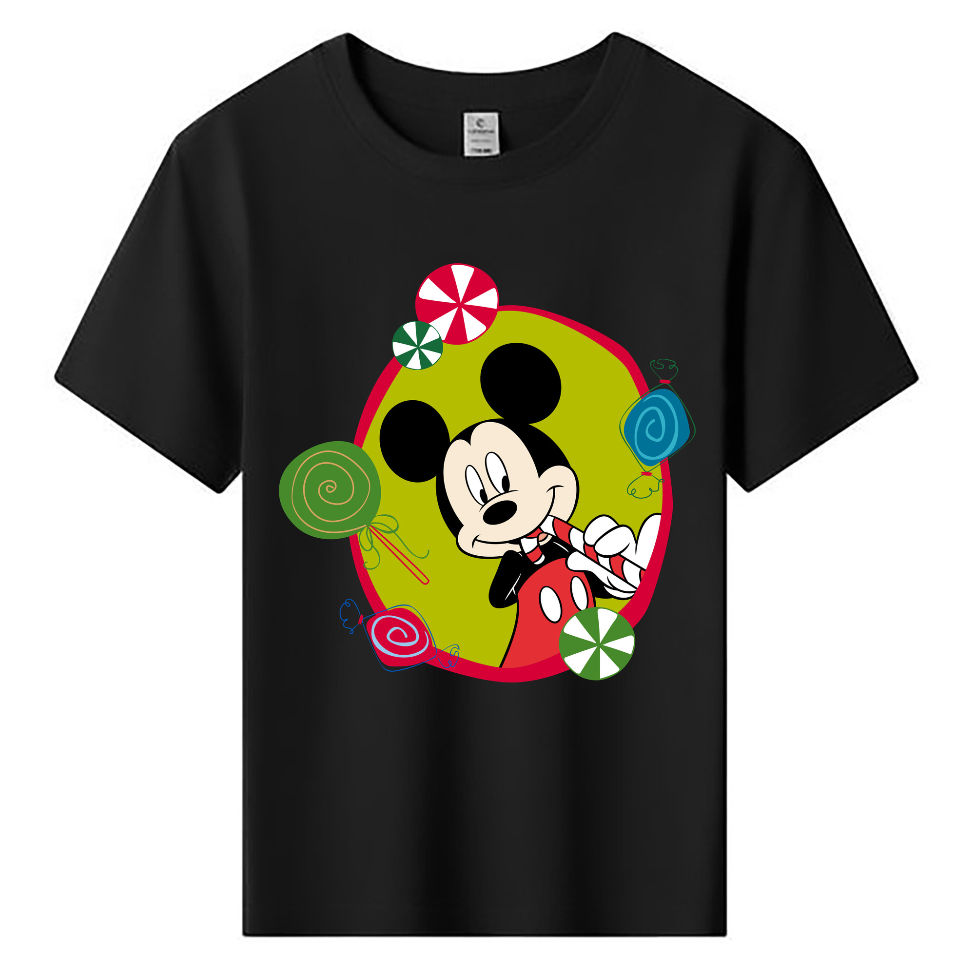 ミッキーマウス Mickey Mouse 綿100％キッズTシャツ（フロントプリント）
