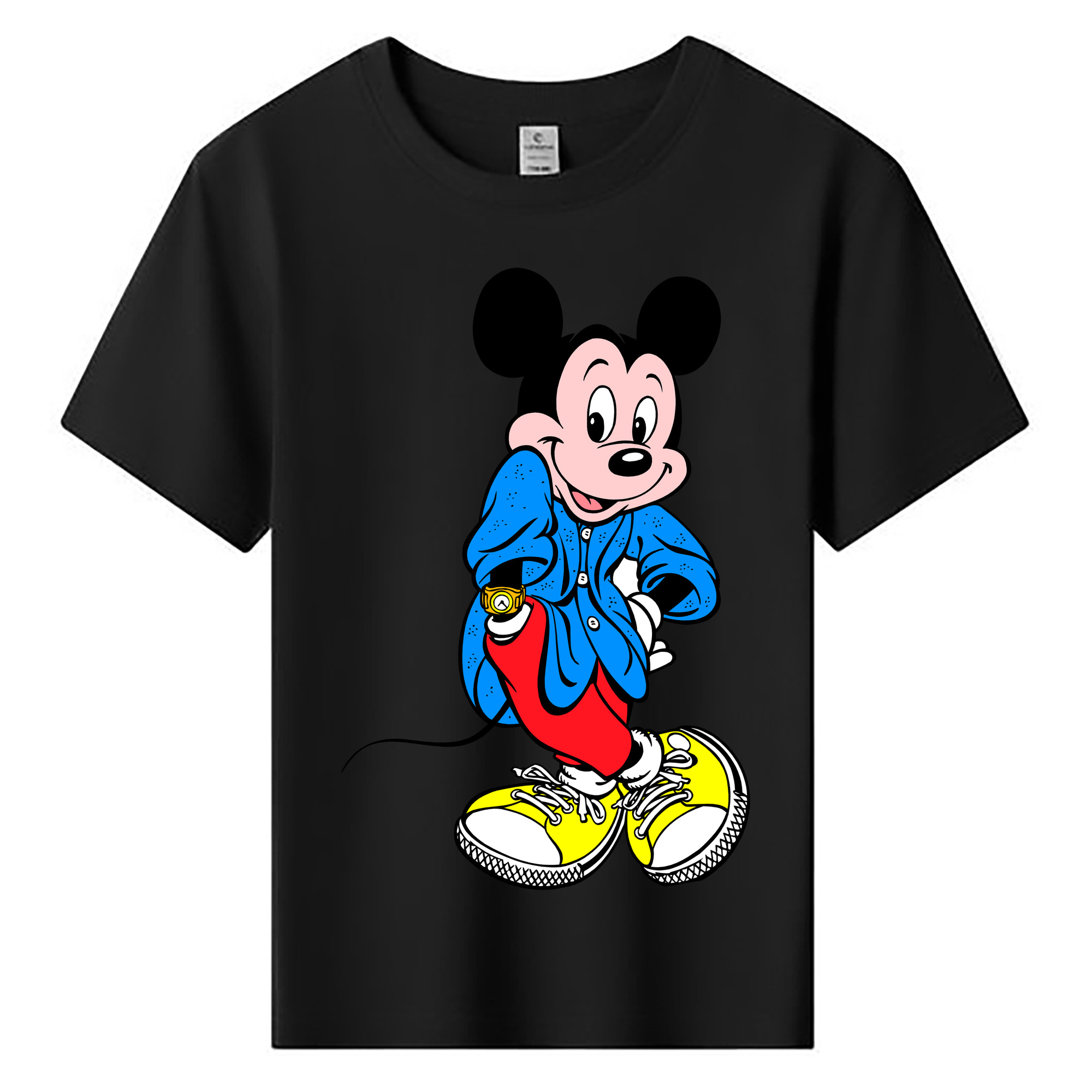 ミッキーマウス Mickey Mouse 綿100％キッズTシャツ（フロントプリント）