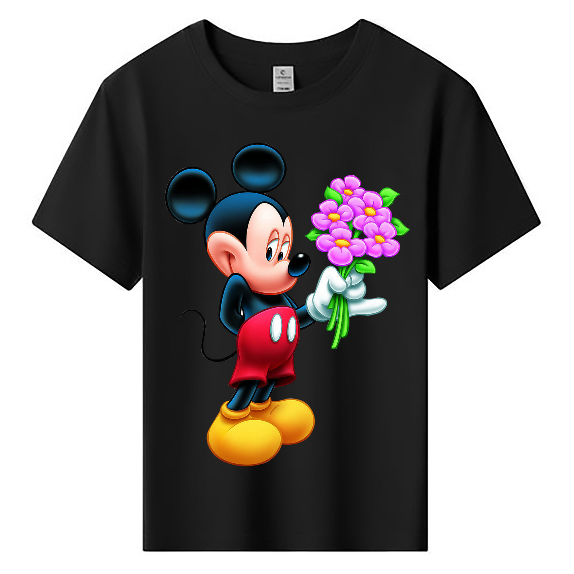 ミッキーマウス Mickey Mouse 綿100％キッズTシャツ（フロントプリント）