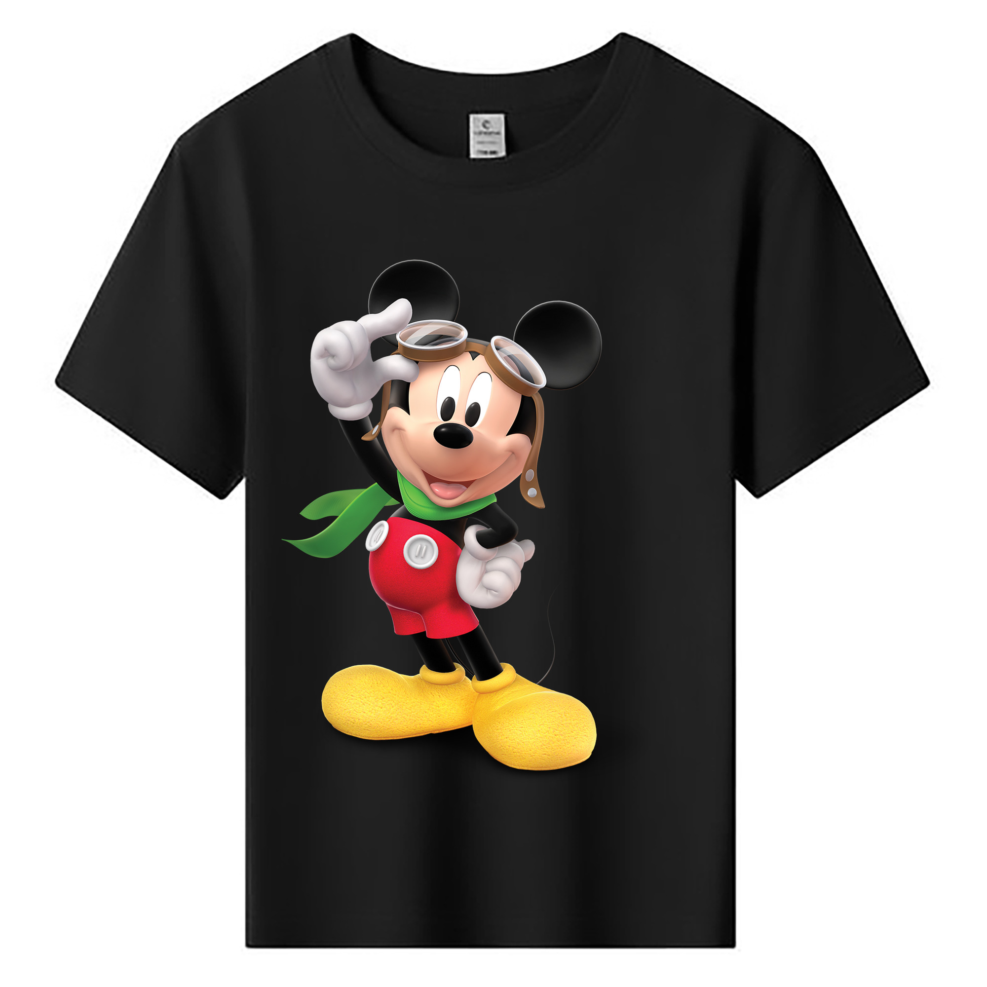 ミッキーマウス Mickey Mouse 綿100％キッズTシャツ（フロントプリント）