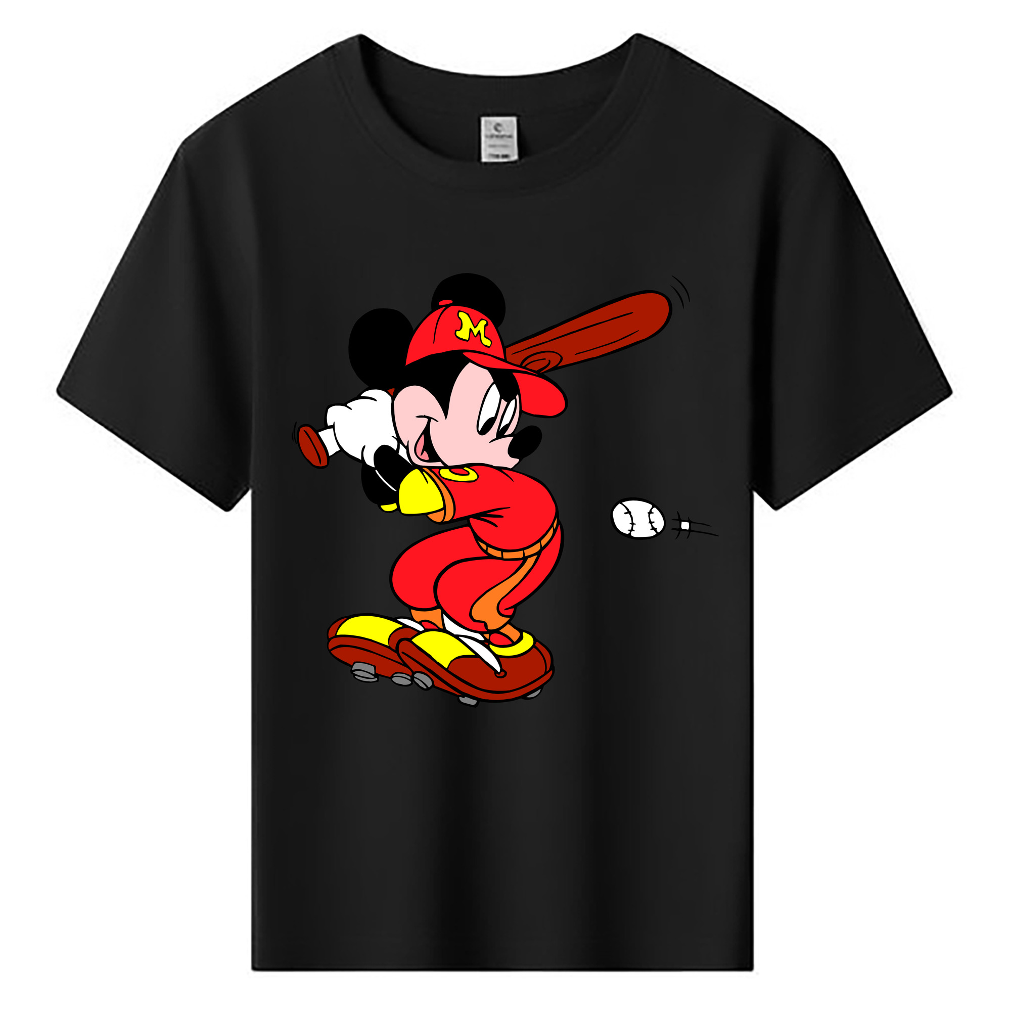 ミッキーマウス Mickey Mouse 綿100％キッズTシャツ（フロントプリント）