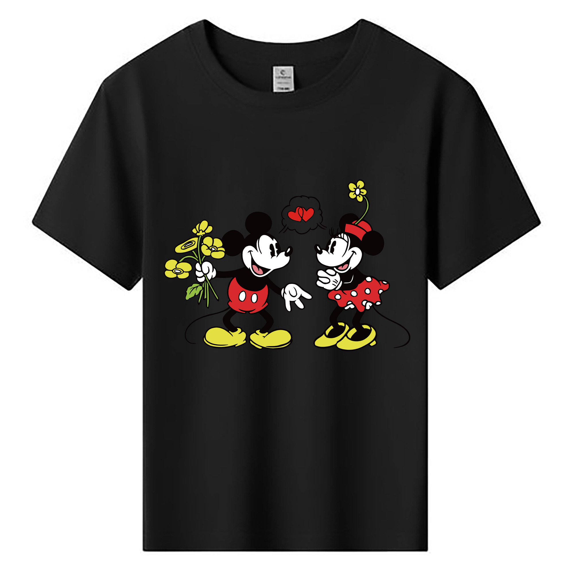 ミッキーマウス Mickey Mouse 綿100％キッズTシャツ（フロントプリント）