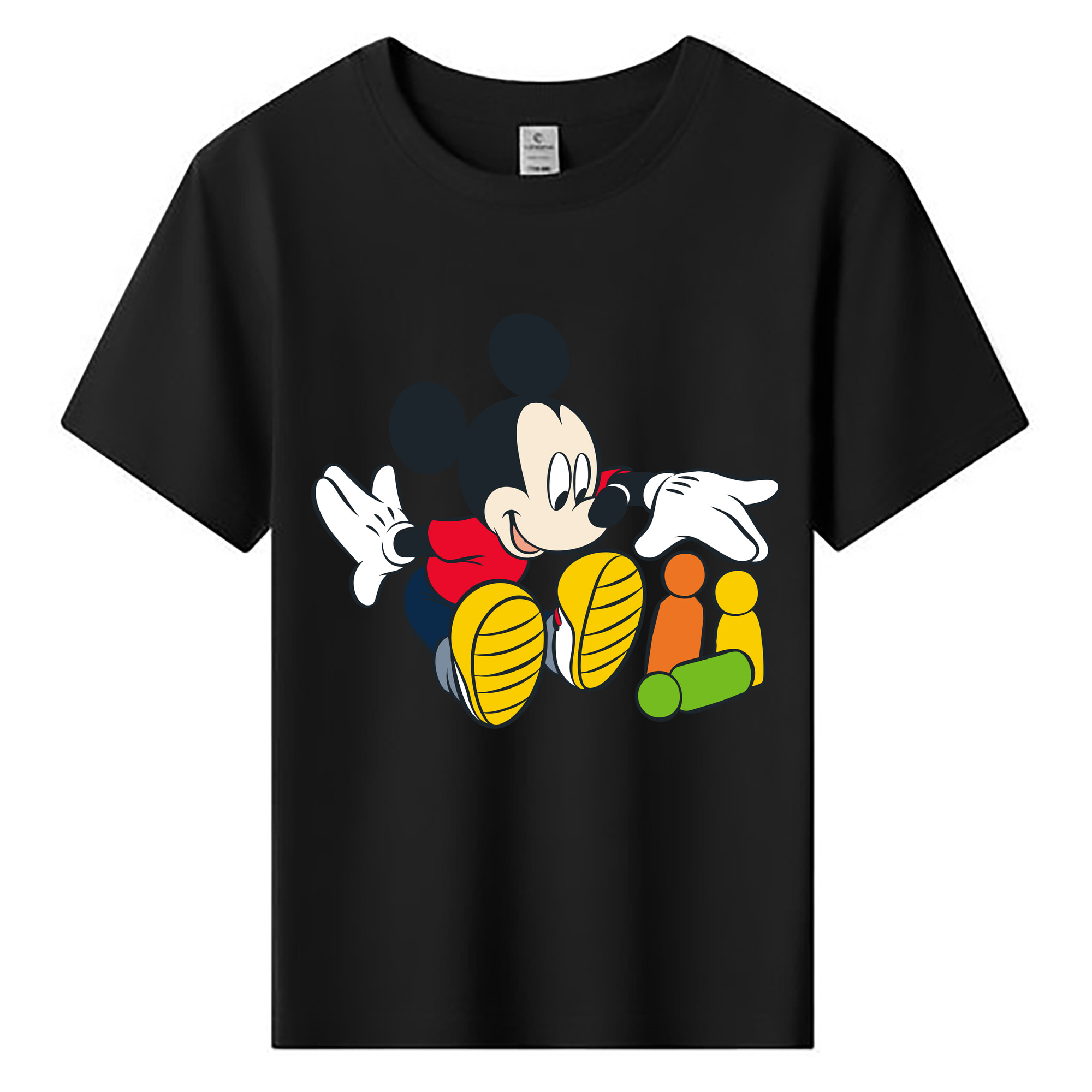 ミッキーマウス Mickey Mouse 綿100％キッズTシャツ（フロントプリント）