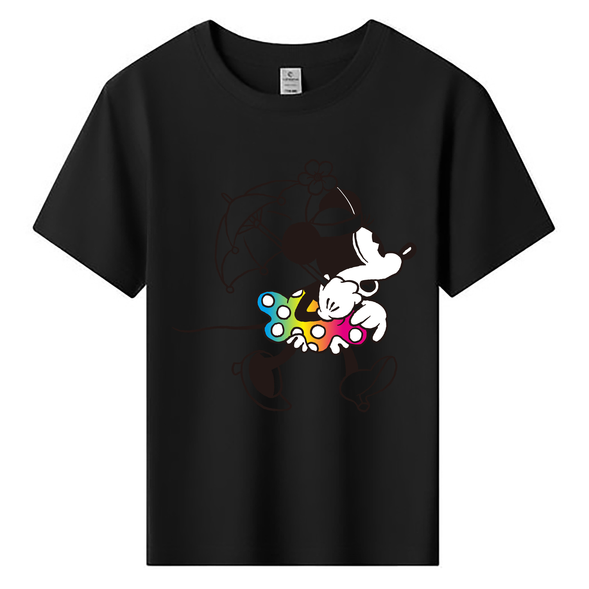 ミッキーマウス Mickey Mouse 綿100％キッズTシャツ（フロントプリント）