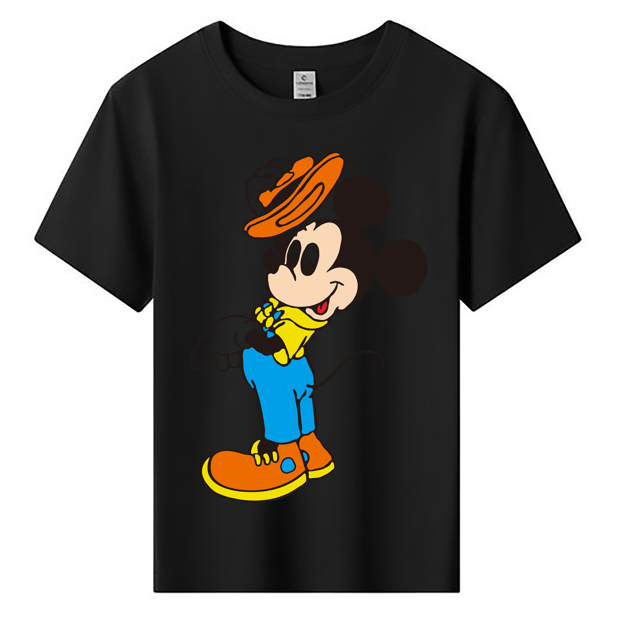 ミッキーマウス Mickey Mouse 綿100％キッズTシャツ（フロントプリント）