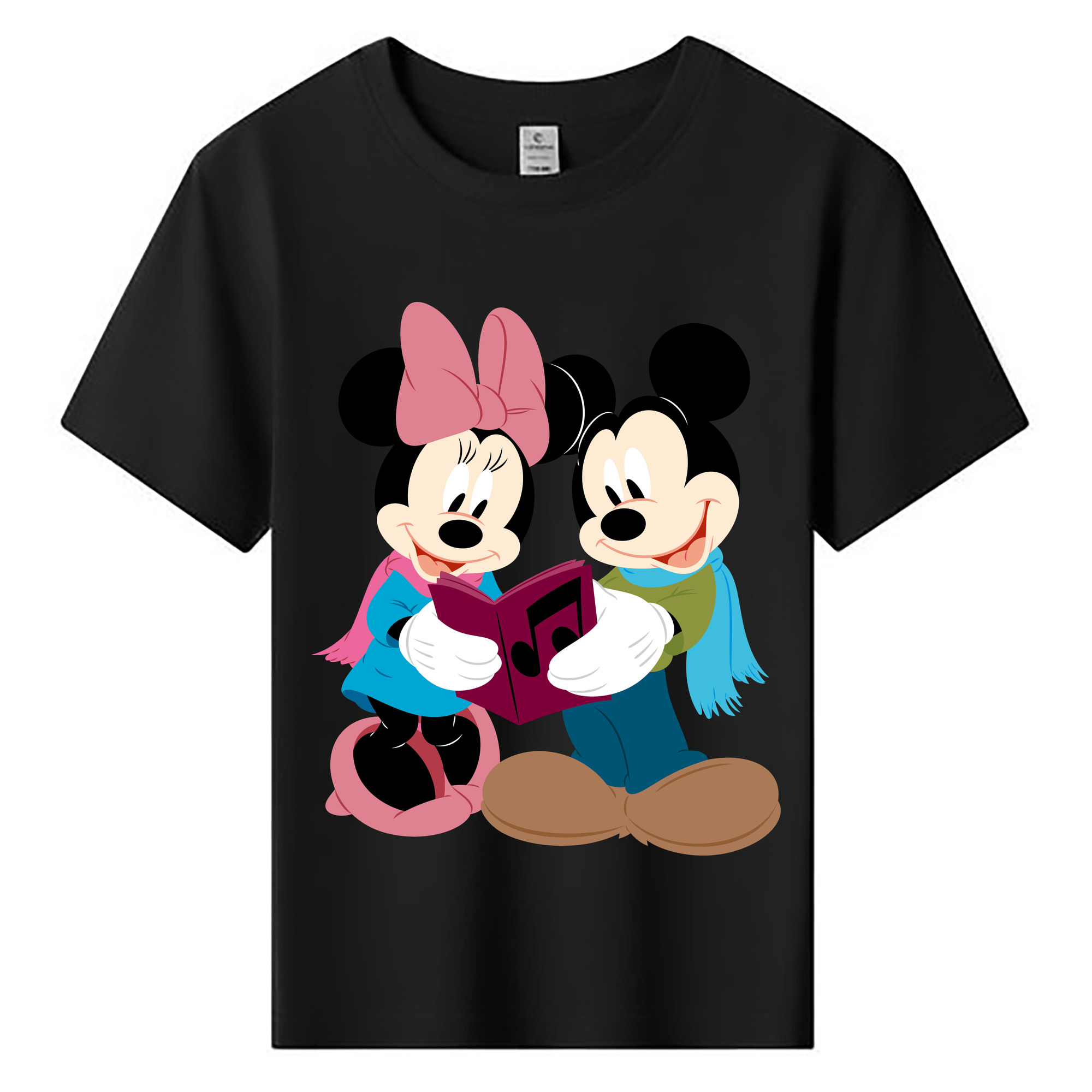 ミッキーマウス Mickey Mouse 綿100％キッズTシャツ（フロントプリント）