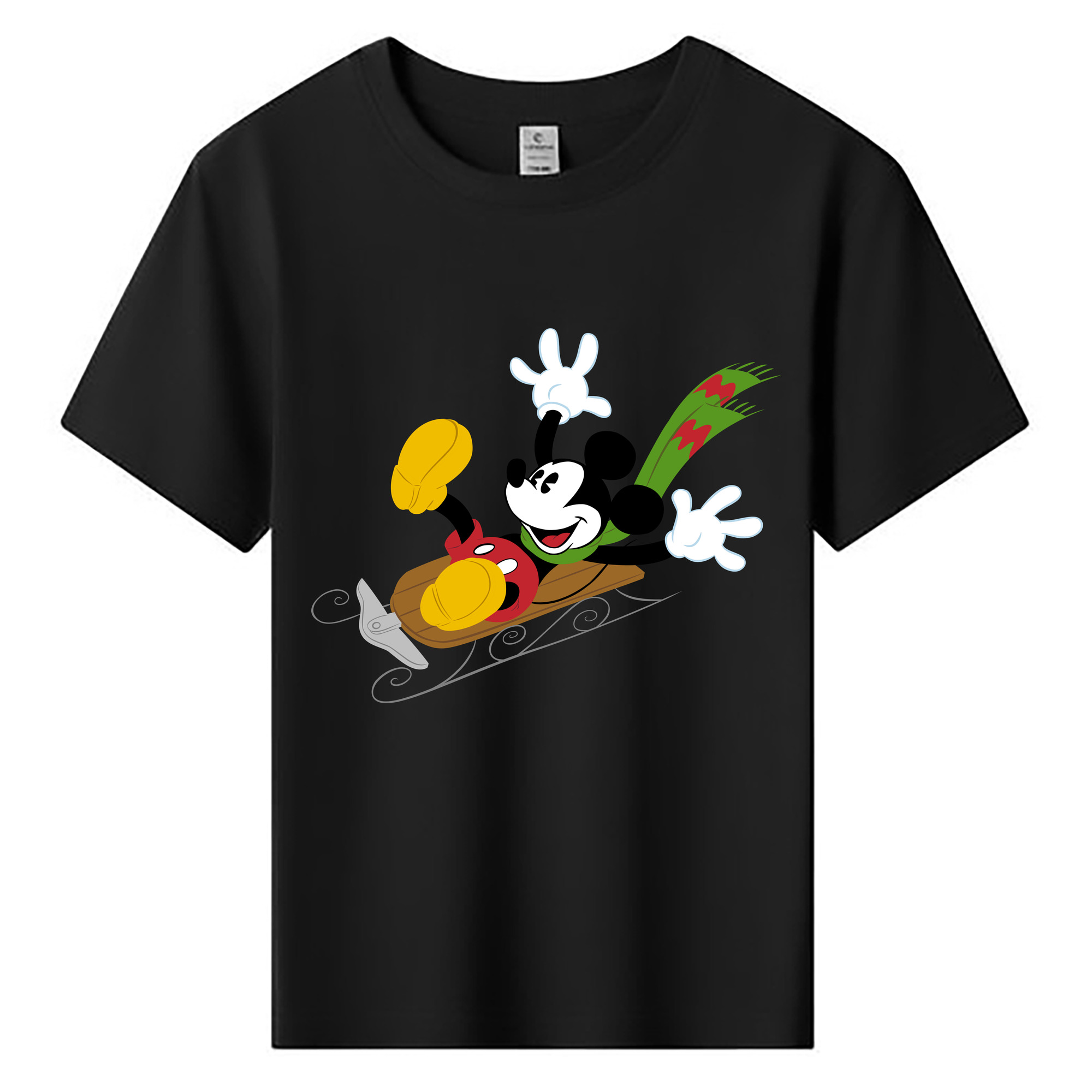 ミッキーマウス Mickey Mouse 綿100％キッズTシャツ（フロントプリント）