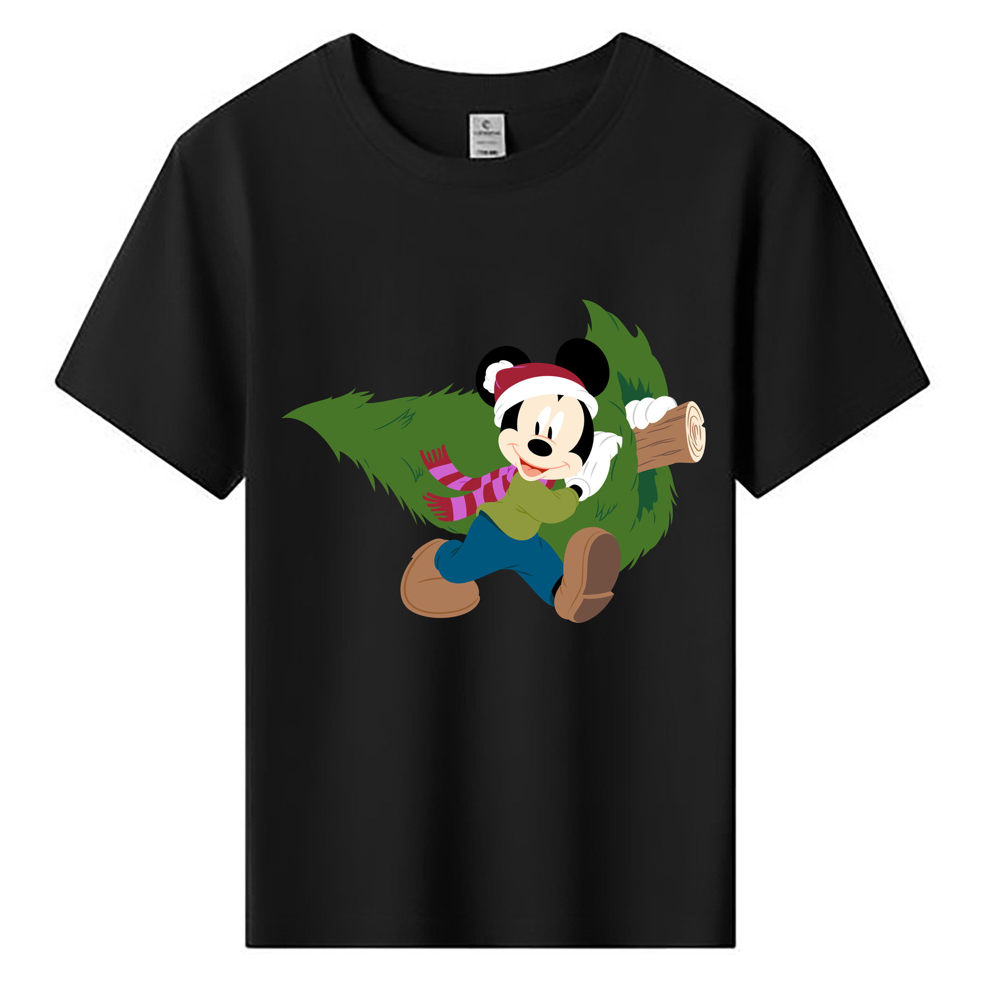 ミッキーマウス Mickey Mouse 綿100％キッズTシャツ（フロントプリント）