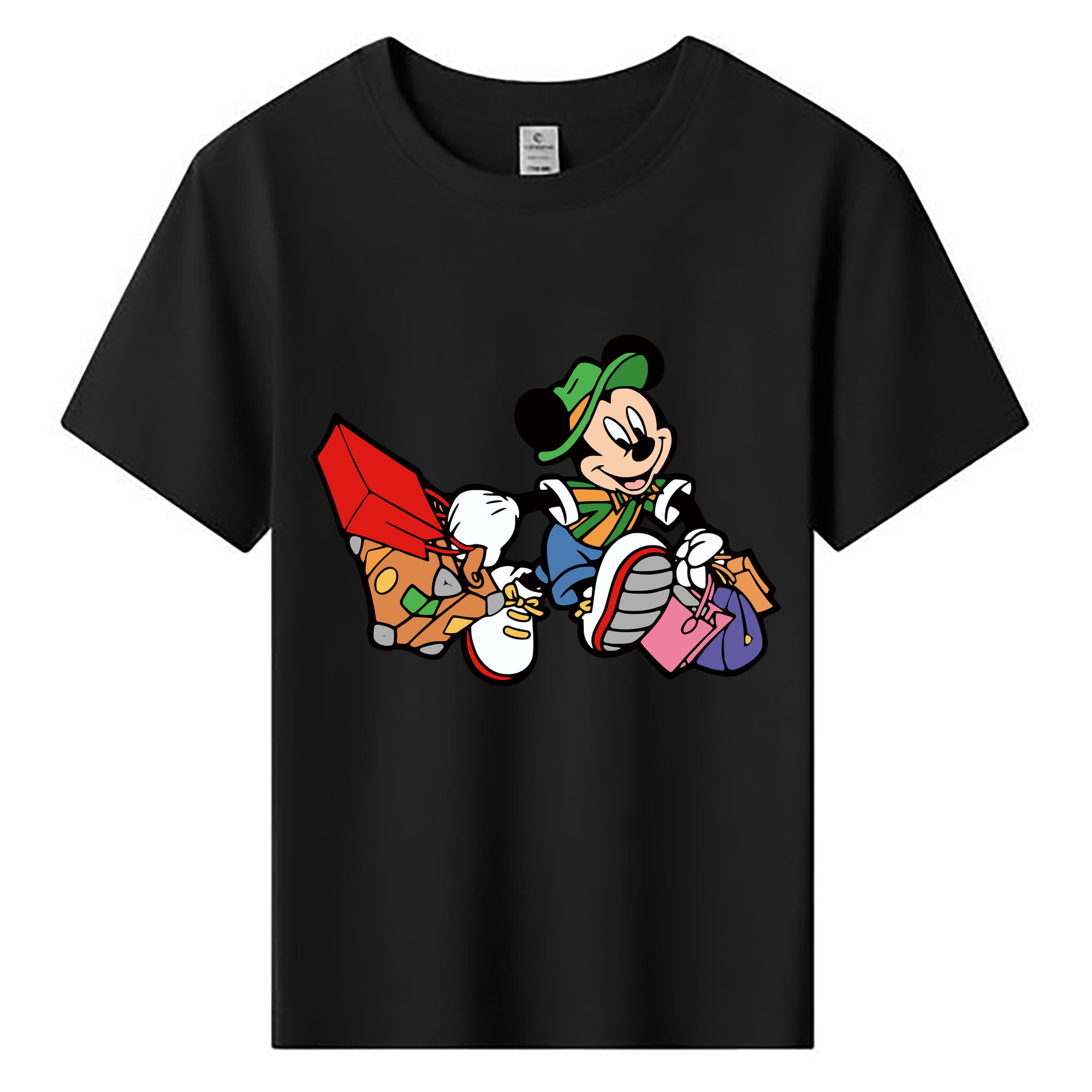 ミッキーマウス Mickey Mouse 綿100％キッズTシャツ（フロントプリント）