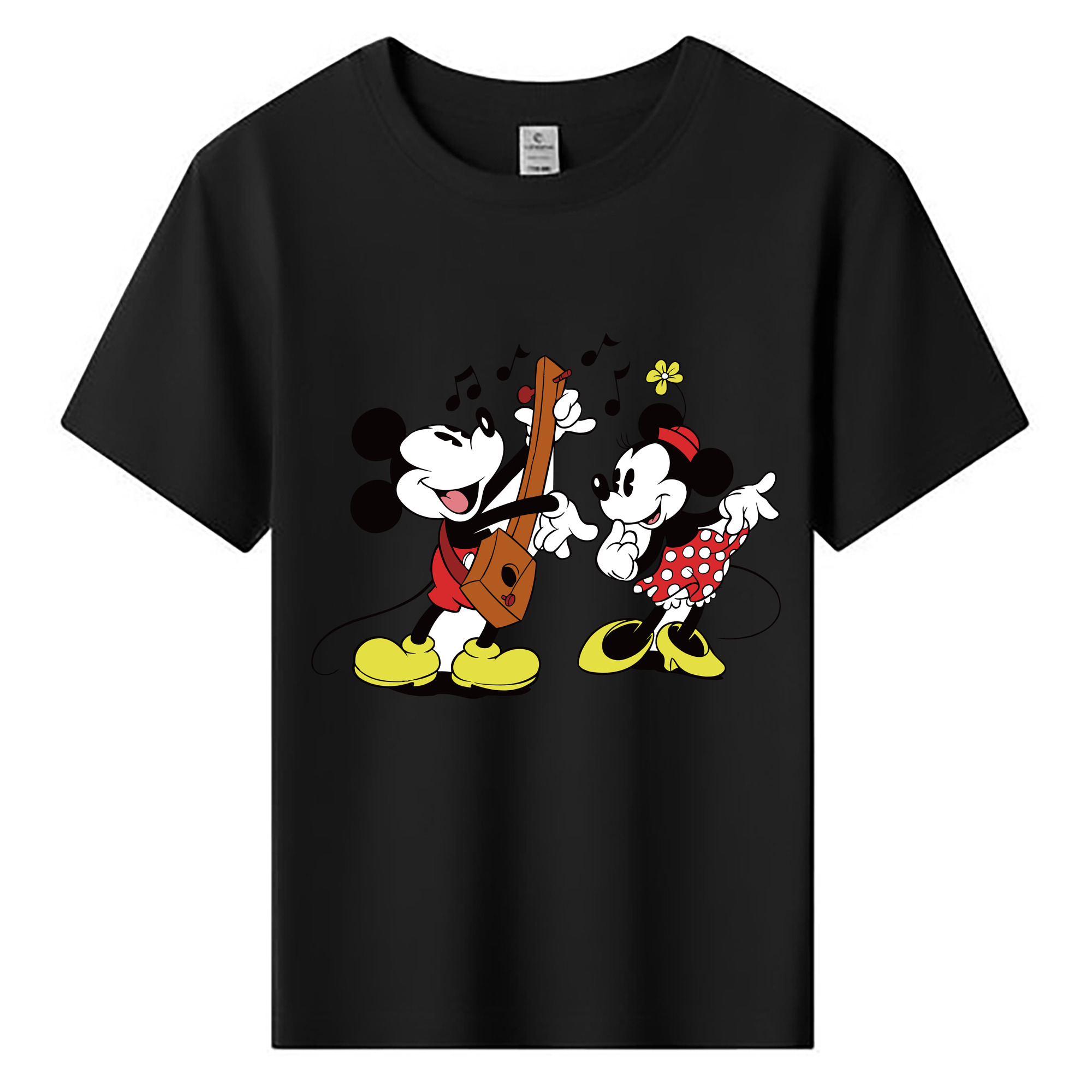ミッキーマウス Mickey Mouse 綿100％キッズTシャツ（フロントプリント）