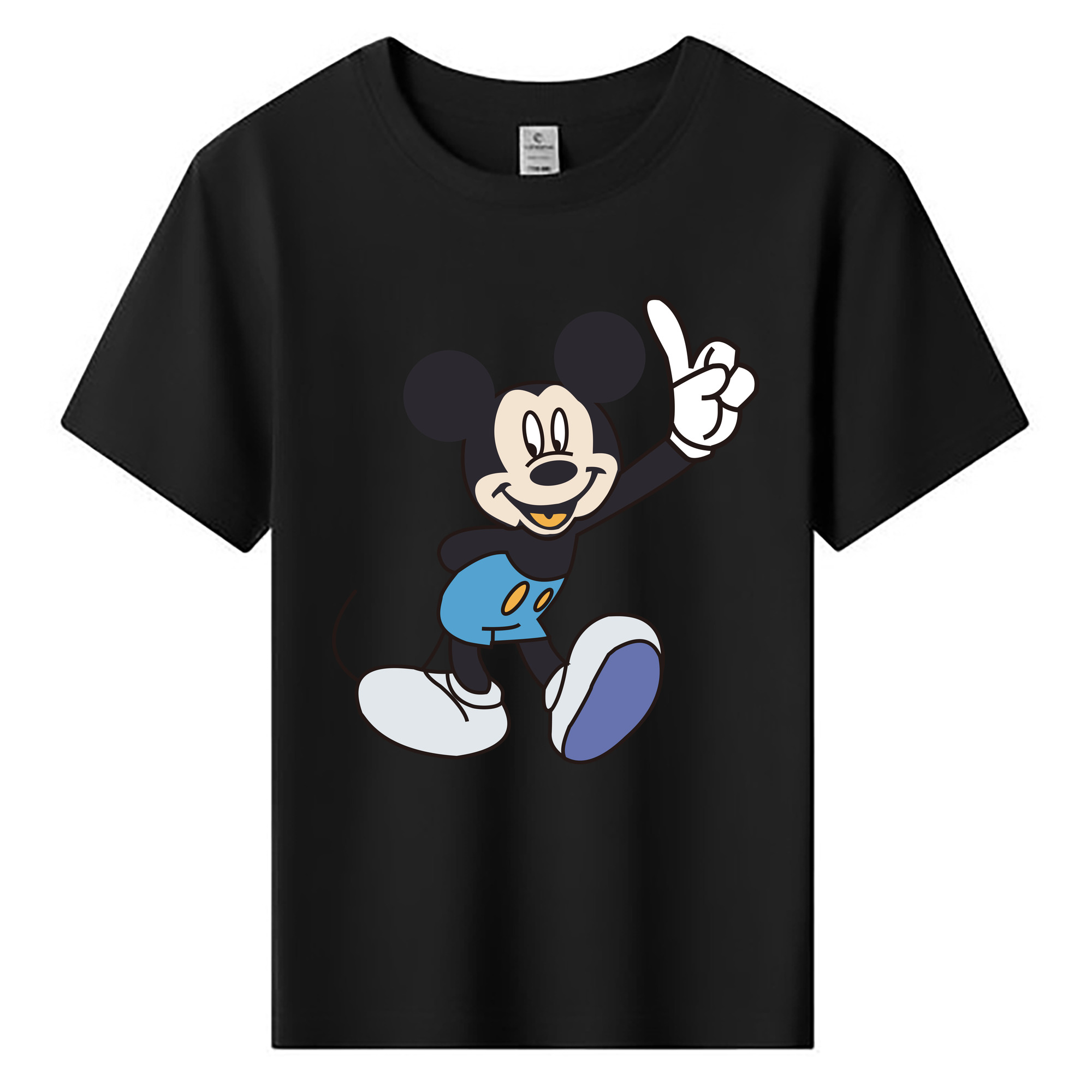 ミッキーマウス Mickey Mouse 綿100％キッズTシャツ（フロントプリント）