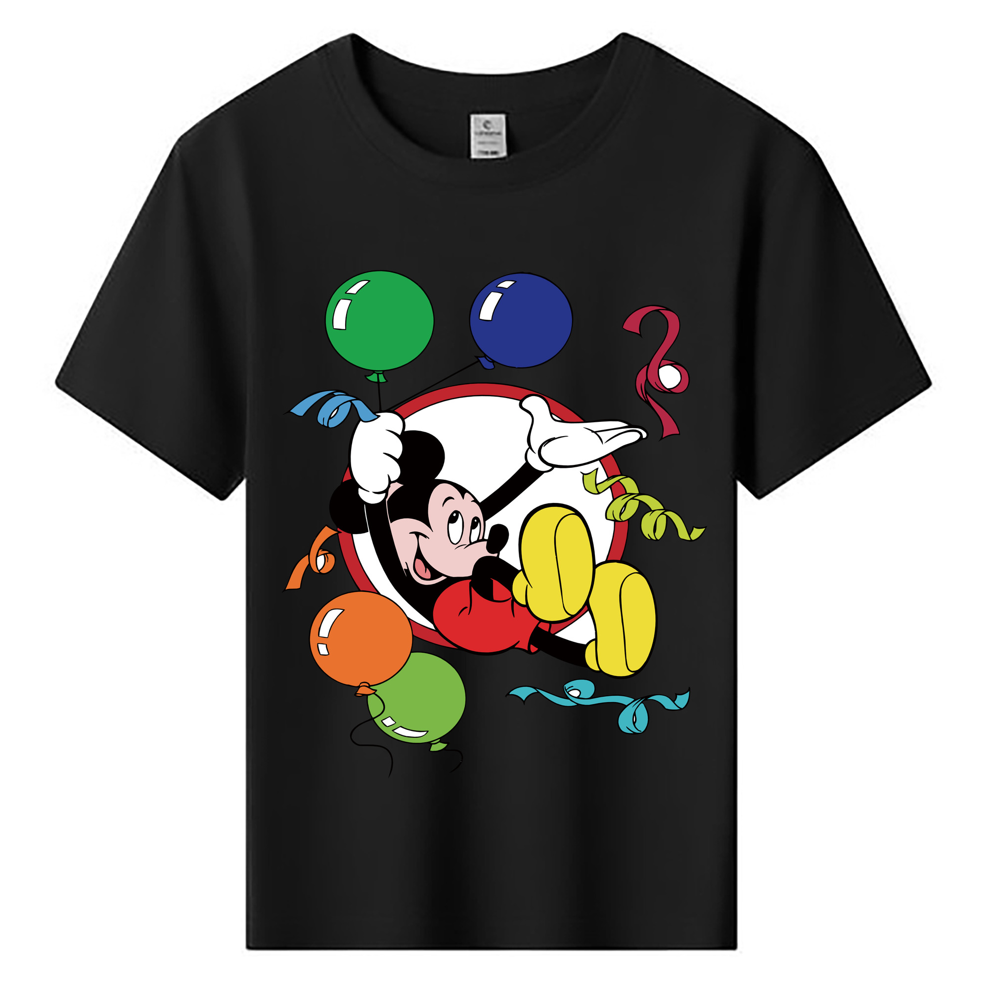 ミッキーマウス Mickey Mouse 綿100％キッズTシャツ（フロントプリント）