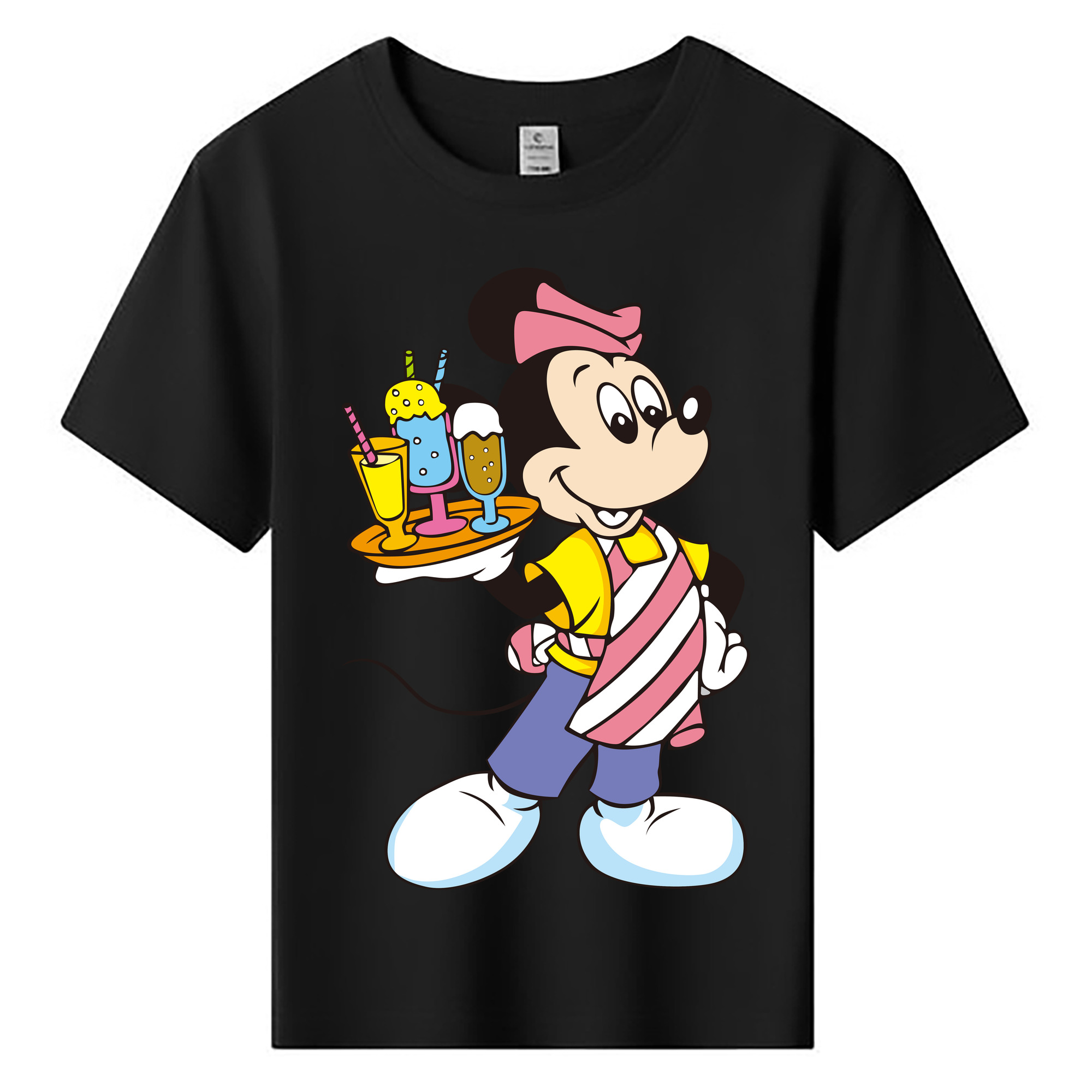 ミッキーマウス Mickey Mouse 綿100％キッズTシャツ（フロントプリント）