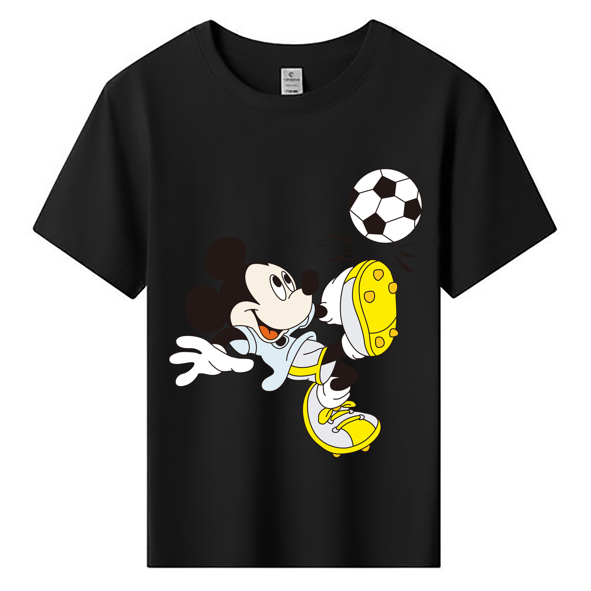 ミッキーマウス Mickey Mouse 綿100％キッズTシャツ（フロントプリント）
