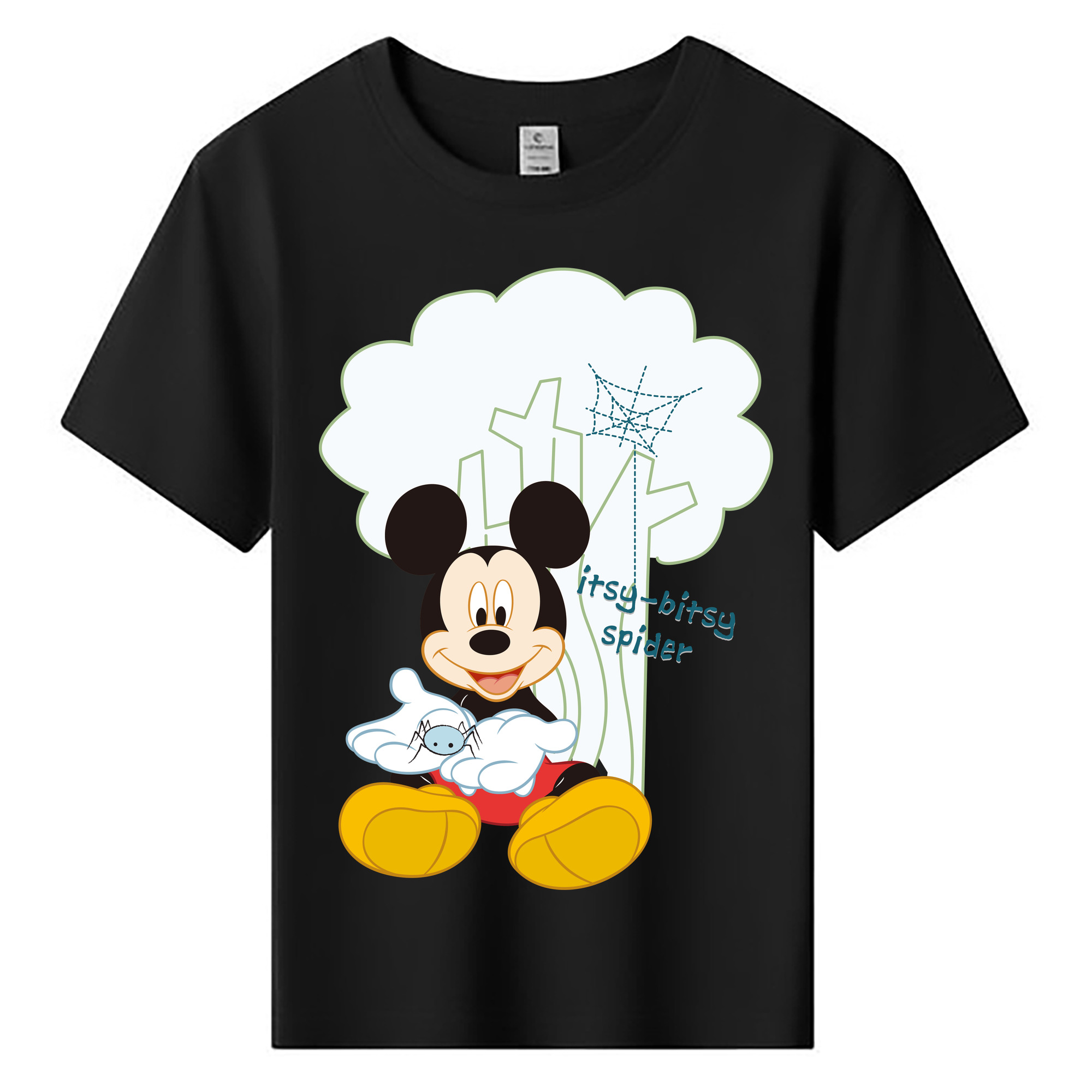 ミッキーマウス Mickey Mouse 綿100％キッズTシャツ（フロントプリント）
