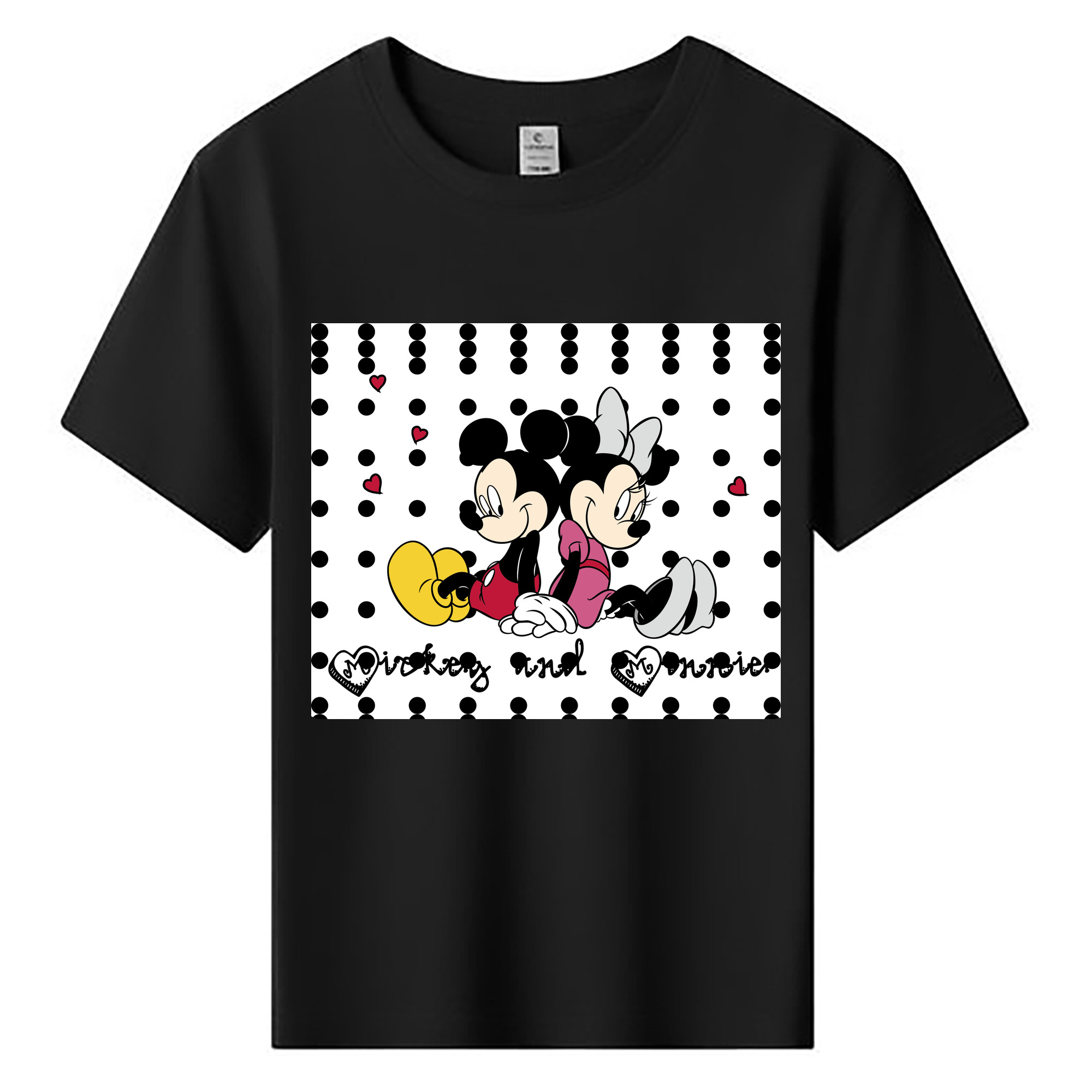 ミッキーマウス Mickey Mouse 綿100％キッズTシャツ（フロントプリント）
