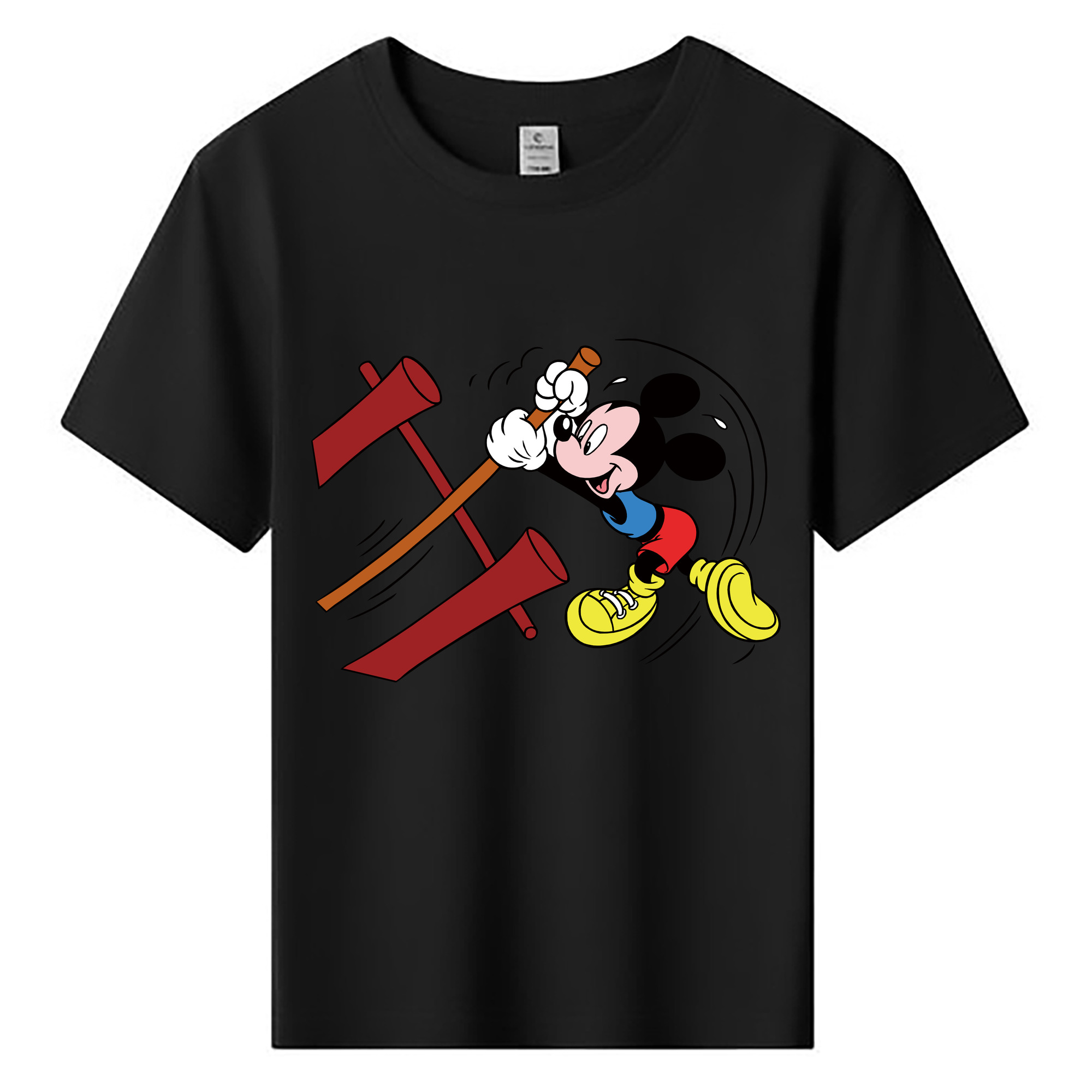 ミッキーマウス Mickey Mouse 綿100％キッズTシャツ（フロントプリント）
