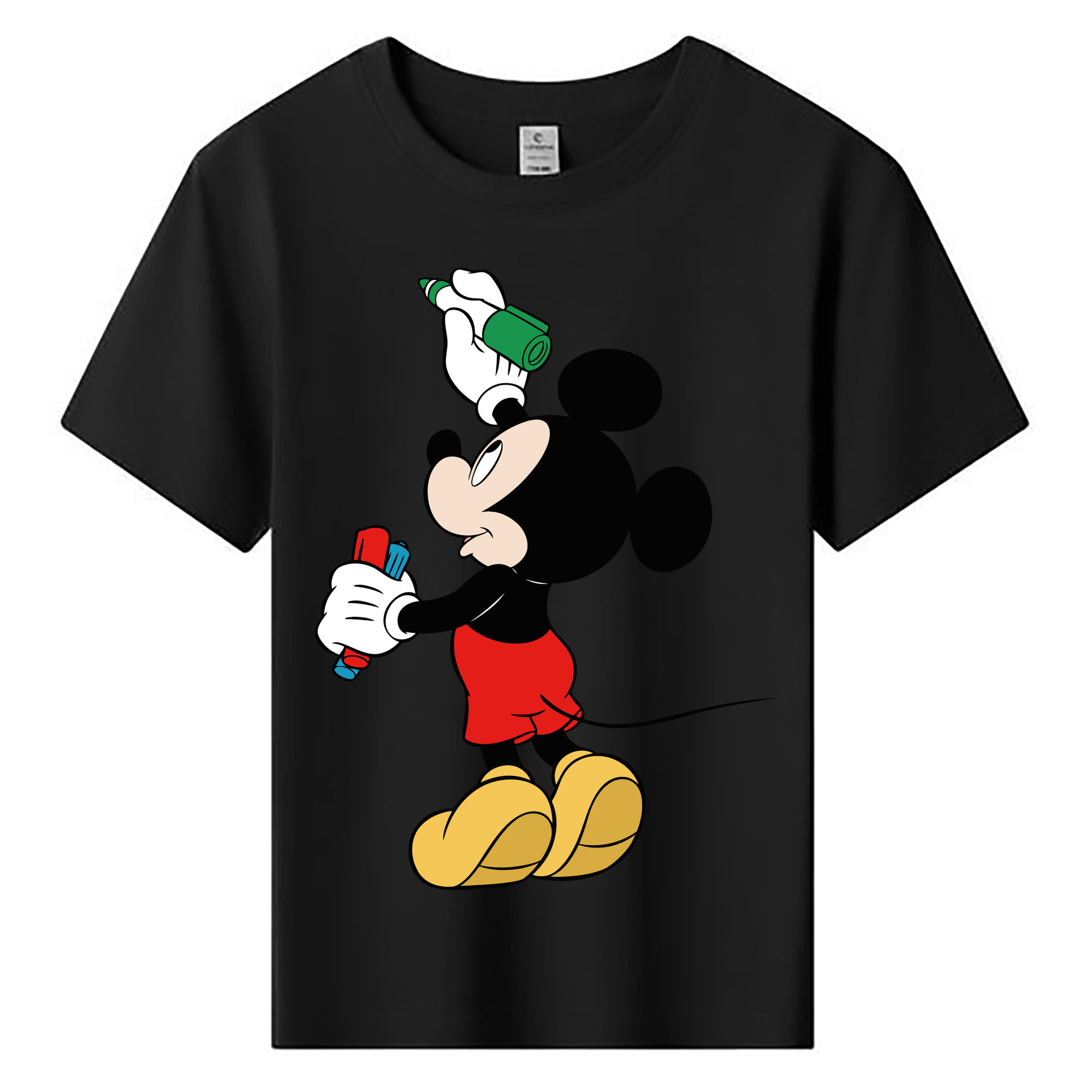 ミッキーマウス Mickey Mouse 綿100％キッズTシャツ（フロントプリント）