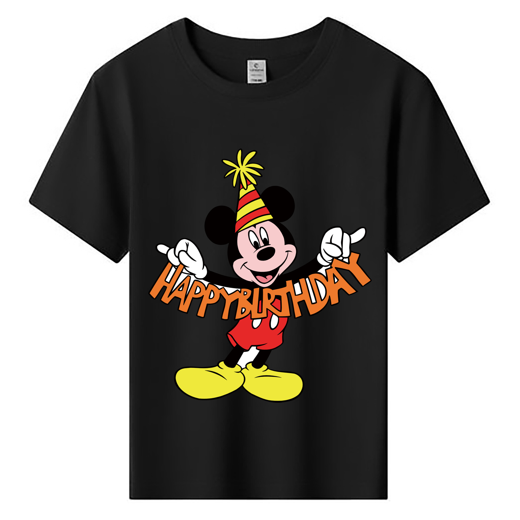 ミッキーマウス Mickey Mouse 綿100％キッズTシャツ（フロントプリント）