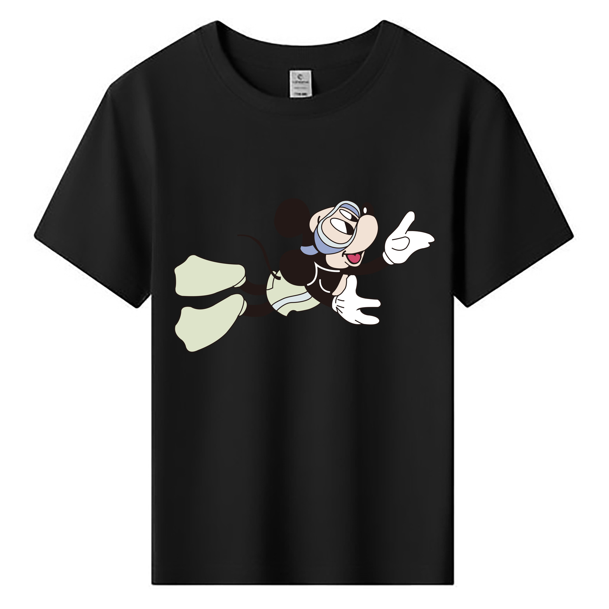ミッキーマウス Mickey Mouse 綿100％キッズTシャツ（フロントプリント）