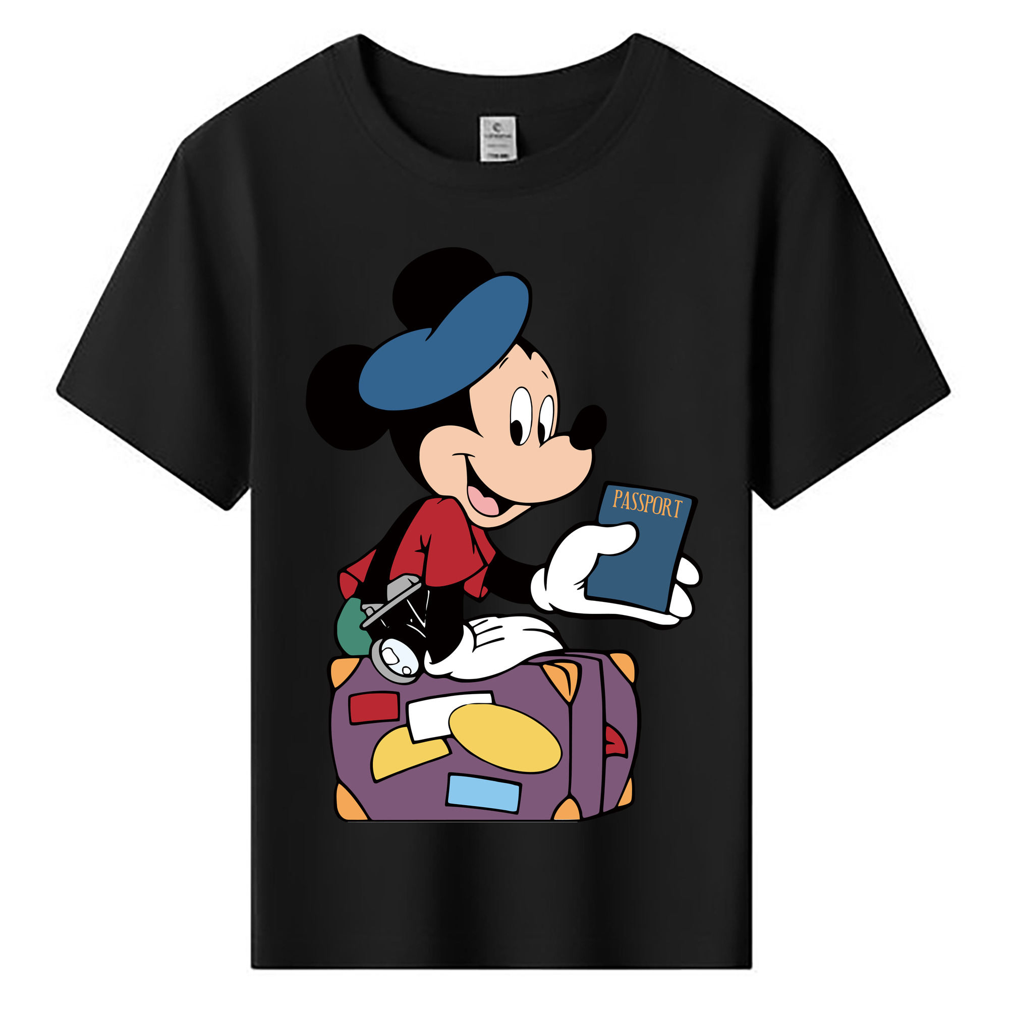 ミッキーマウス Mickey Mouse 綿100％キッズTシャツ（フロントプリント）