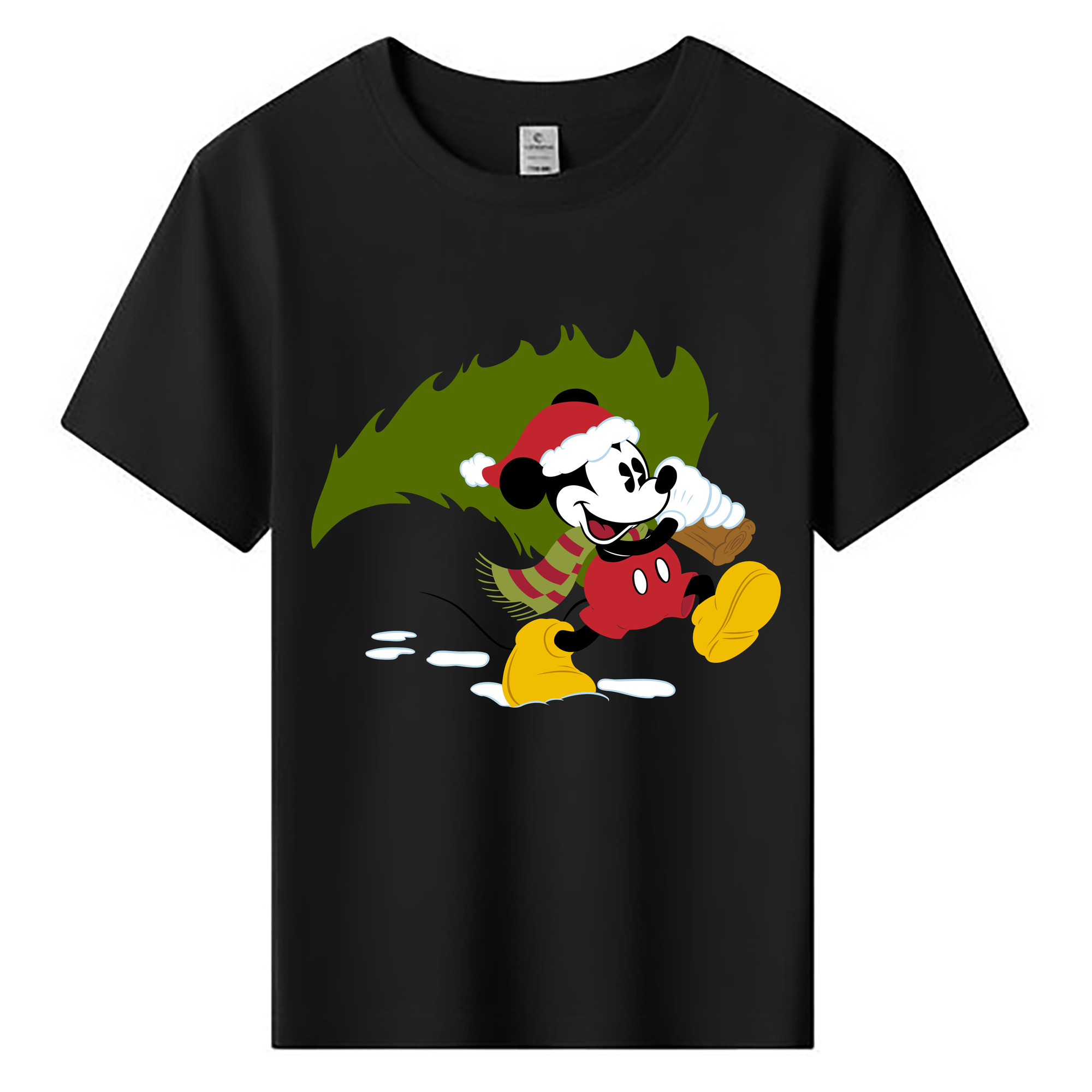 ミッキーマウス Mickey Mouse 綿100％キッズTシャツ（フロントプリント）