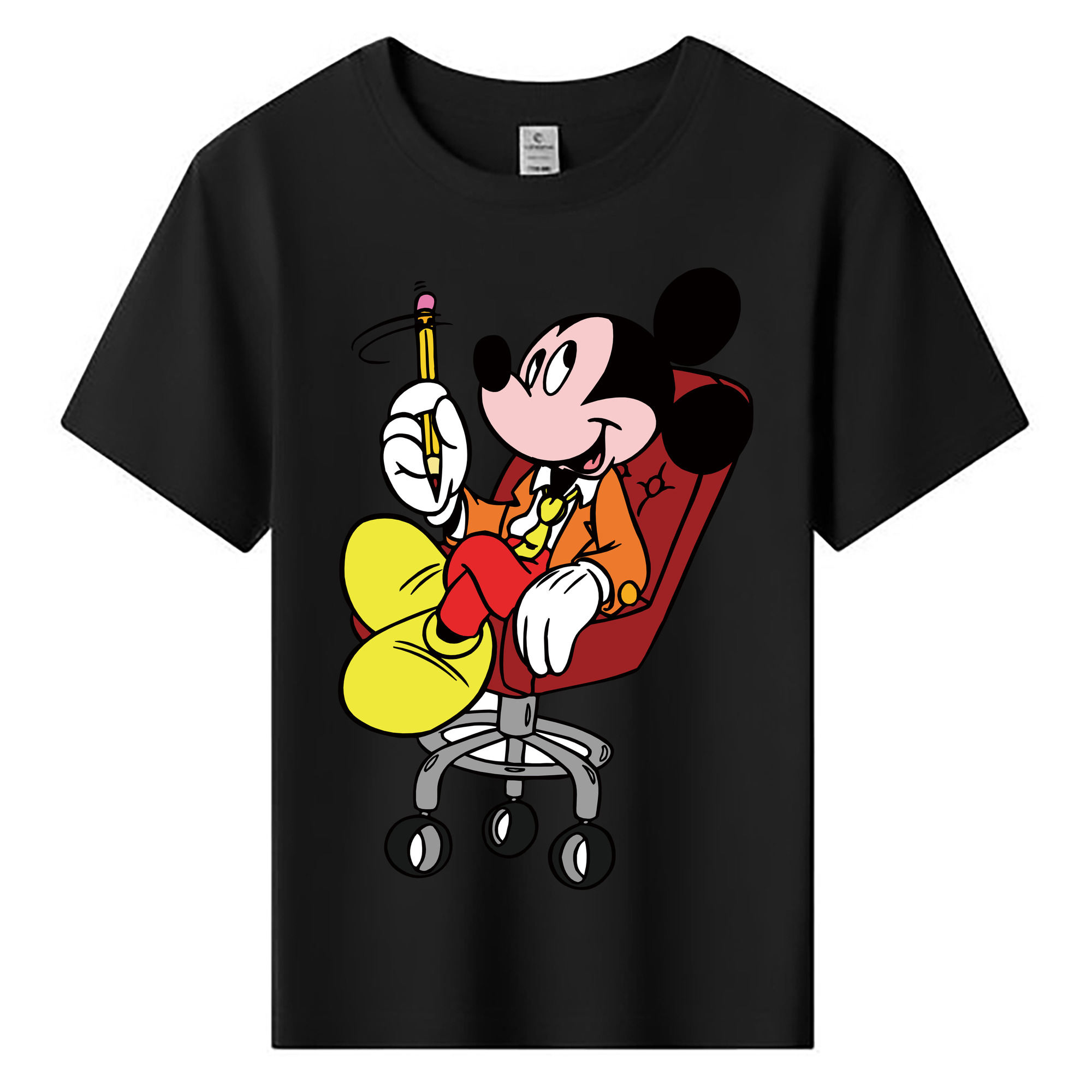 ミッキーマウス Mickey Mouse 綿100％キッズTシャツ（フロントプリント）