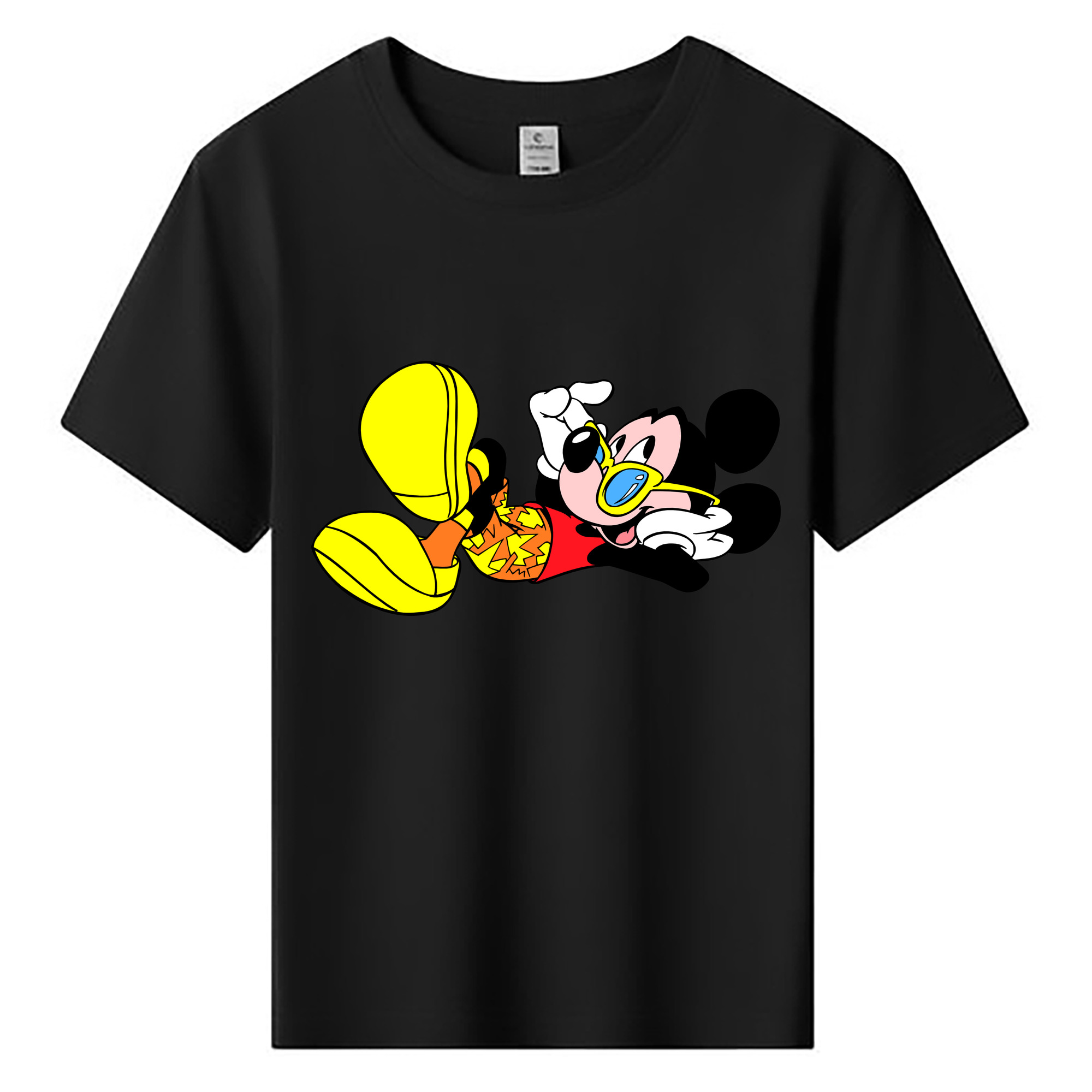 ミッキーマウス Mickey Mouse 綿100％キッズTシャツ（フロントプリント）