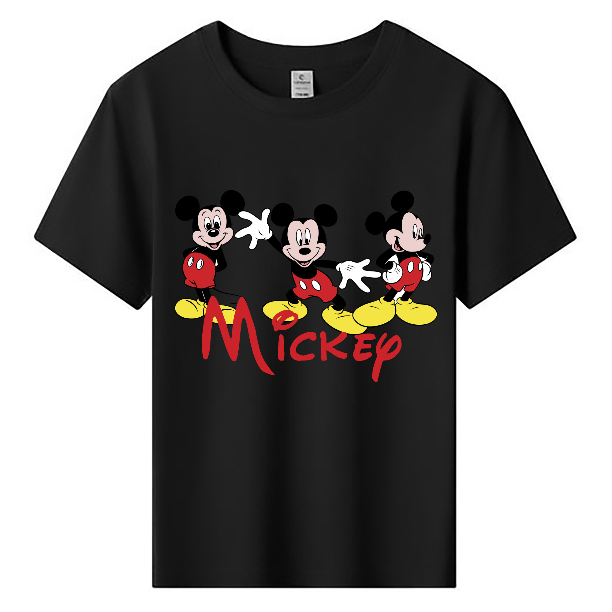 ミッキーマウス Mickey Mouse 綿100％キッズTシャツ（フロントプリント）