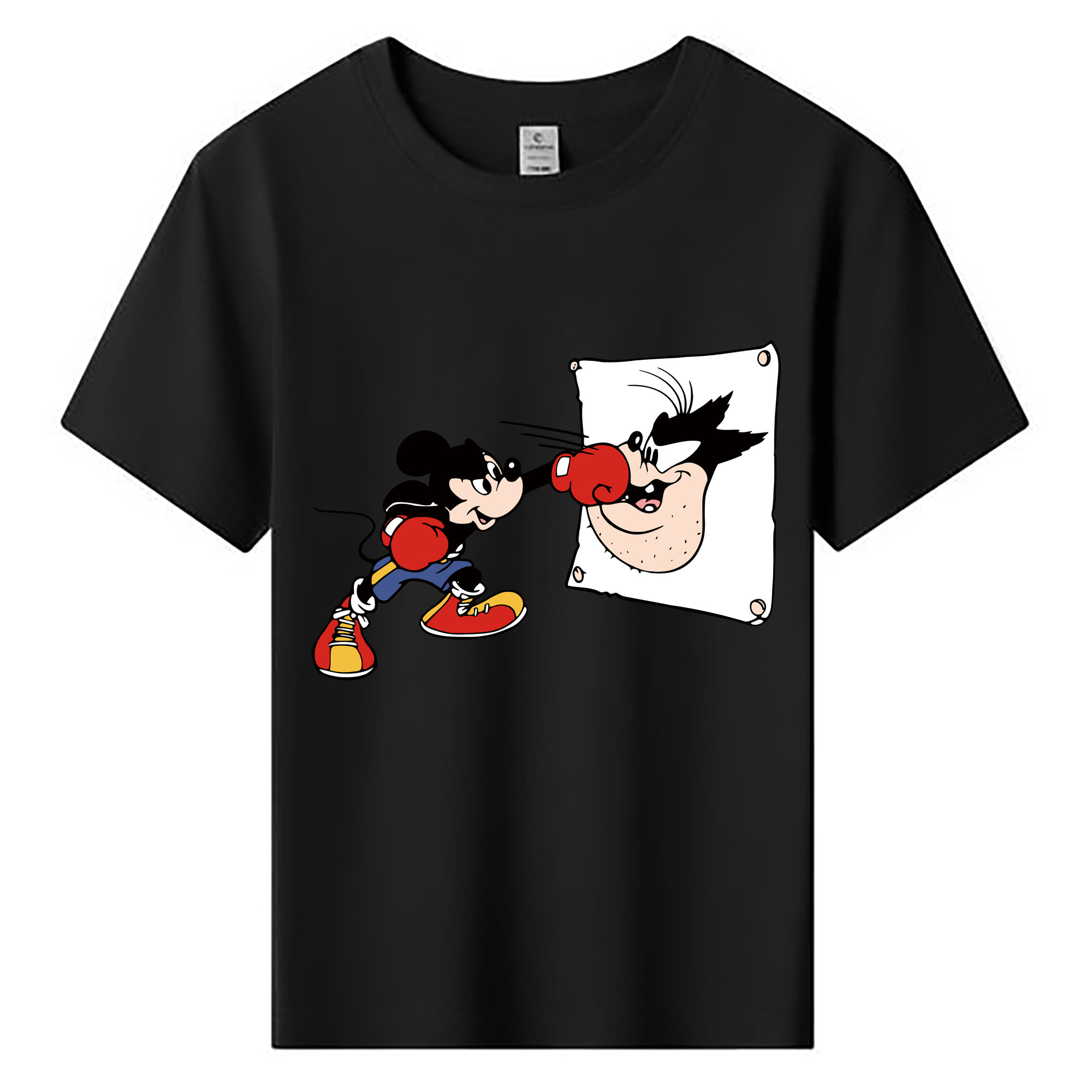 ミッキーマウス Mickey Mouse 綿100％キッズTシャツ（フロントプリント）