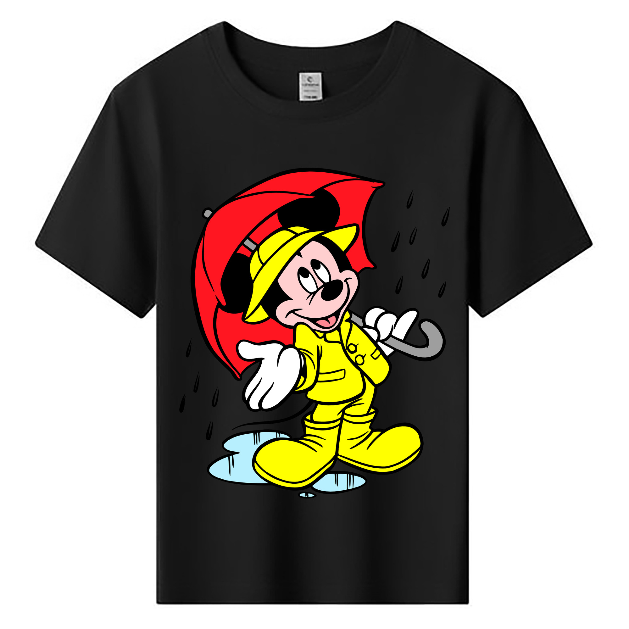 ミッキーマウス Mickey Mouse 綿100％キッズTシャツ（フロントプリント）