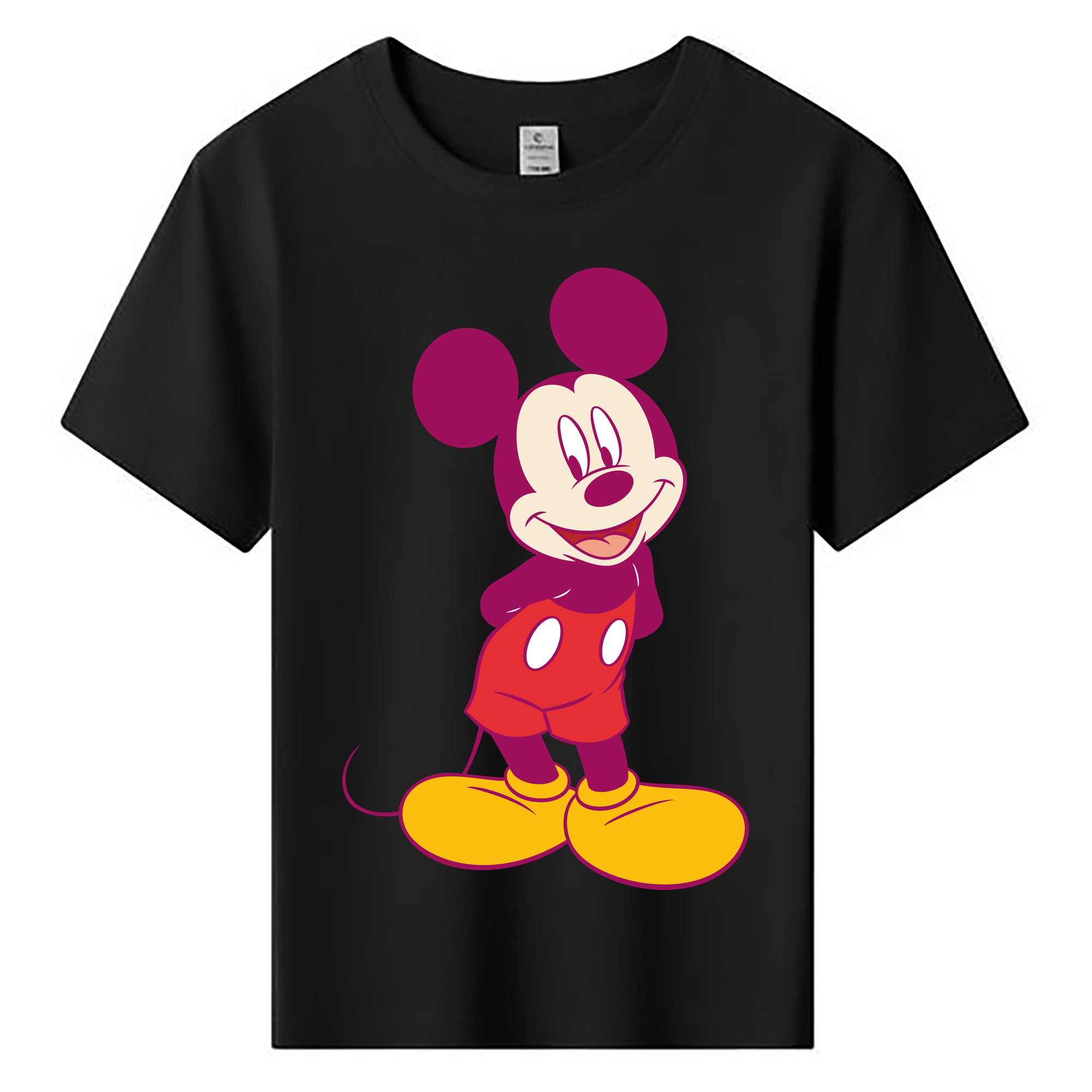 ミッキーマウス Mickey Mouse 綿100％キッズTシャツ（フロントプリント）