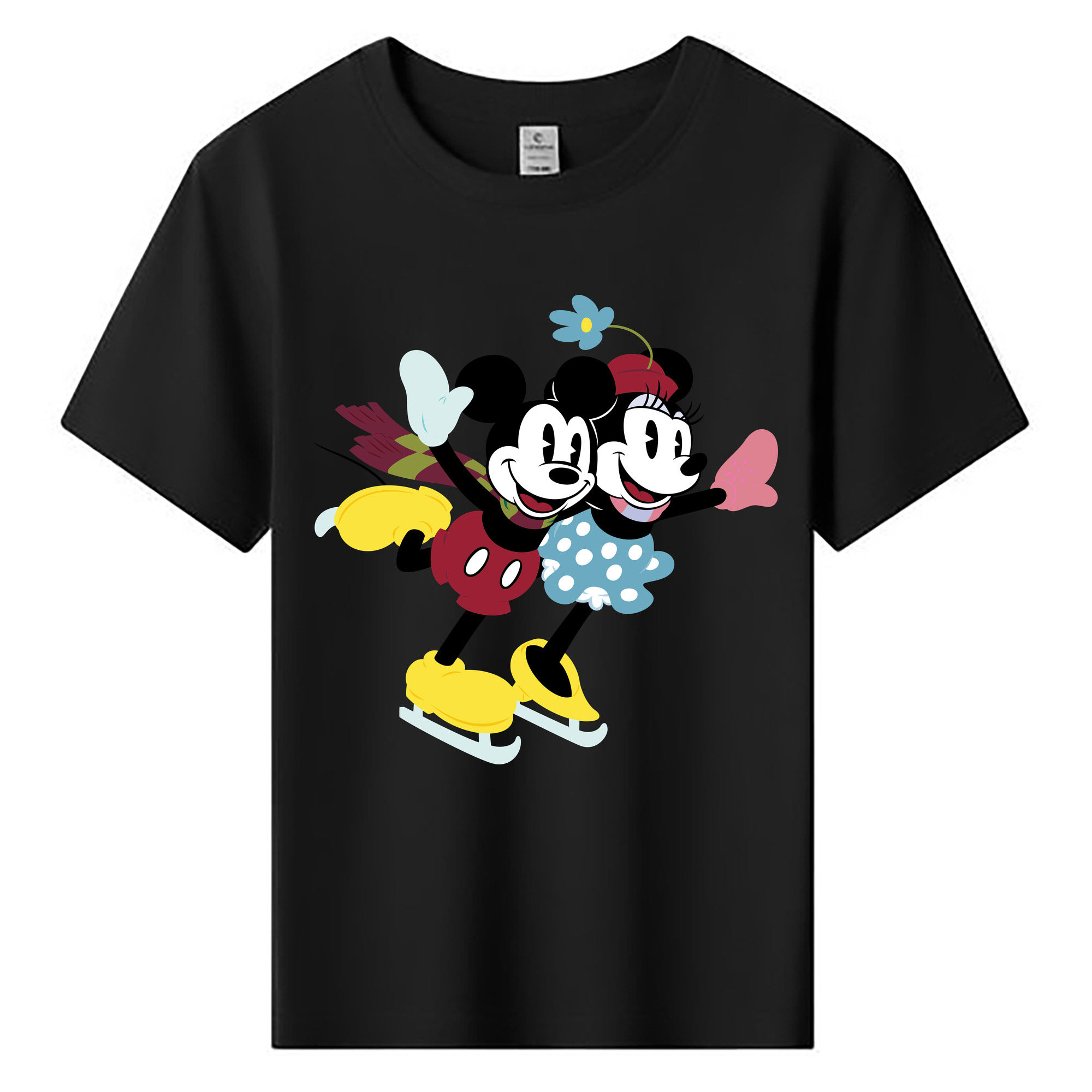 ミッキーマウス Mickey Mouse 綿100％キッズTシャツ（フロントプリント）