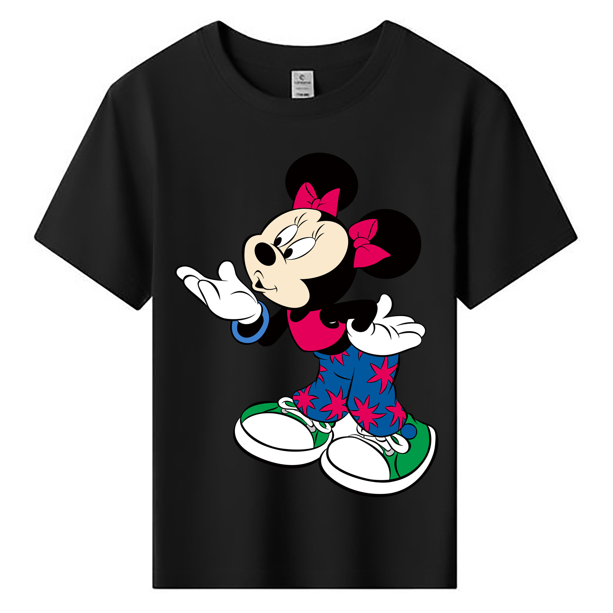 ミッキーマウス Mickey Mouse 綿100％キッズTシャツ（フロントプリント）