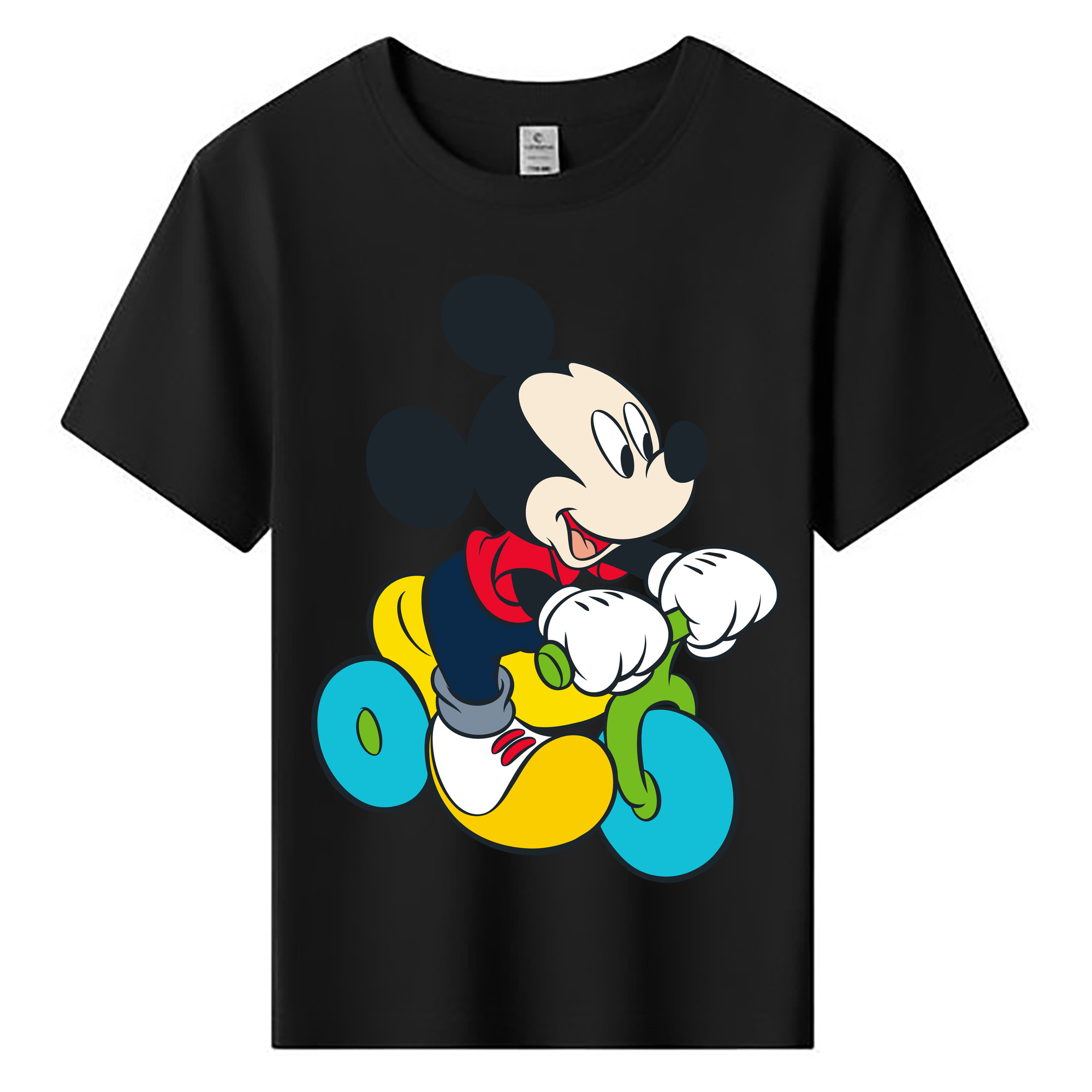 ミッキーマウス Mickey Mouse 綿100％キッズTシャツ（フロントプリント）