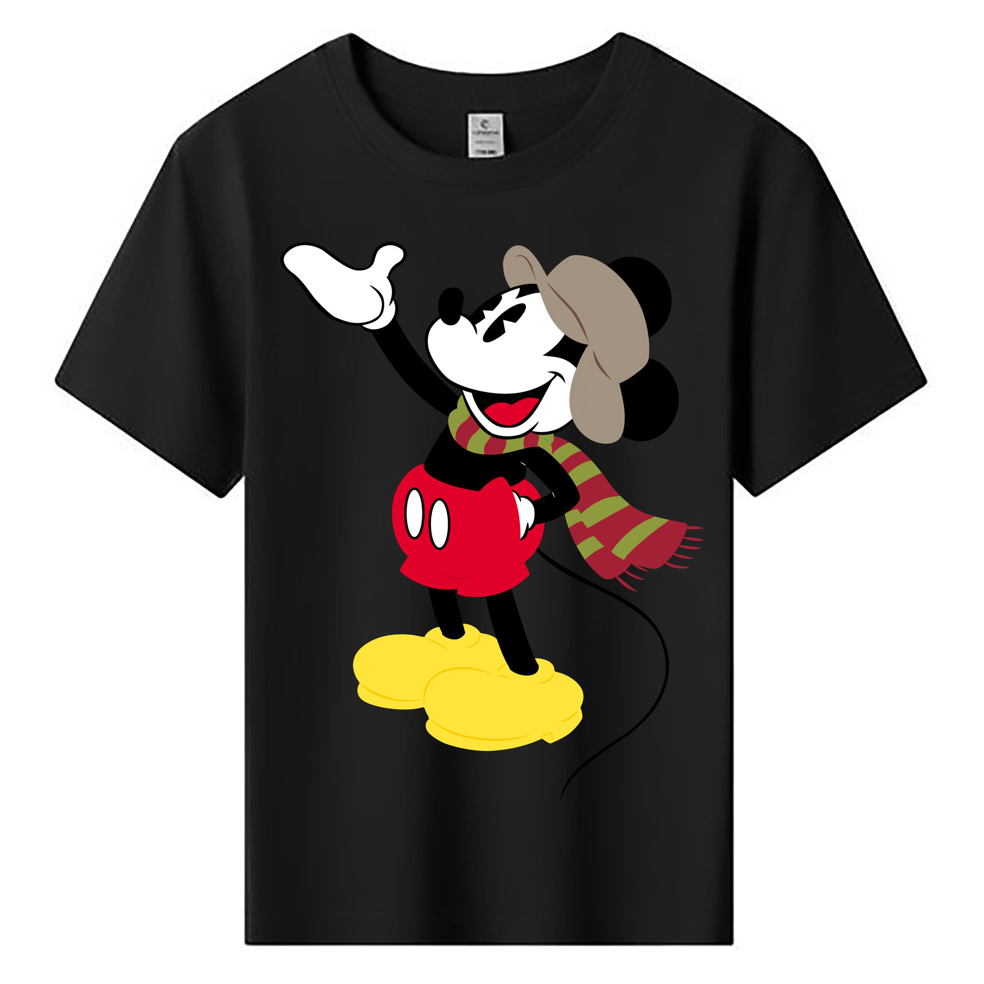 ミッキーマウス Mickey Mouse 綿100％キッズTシャツ（フロントプリント）