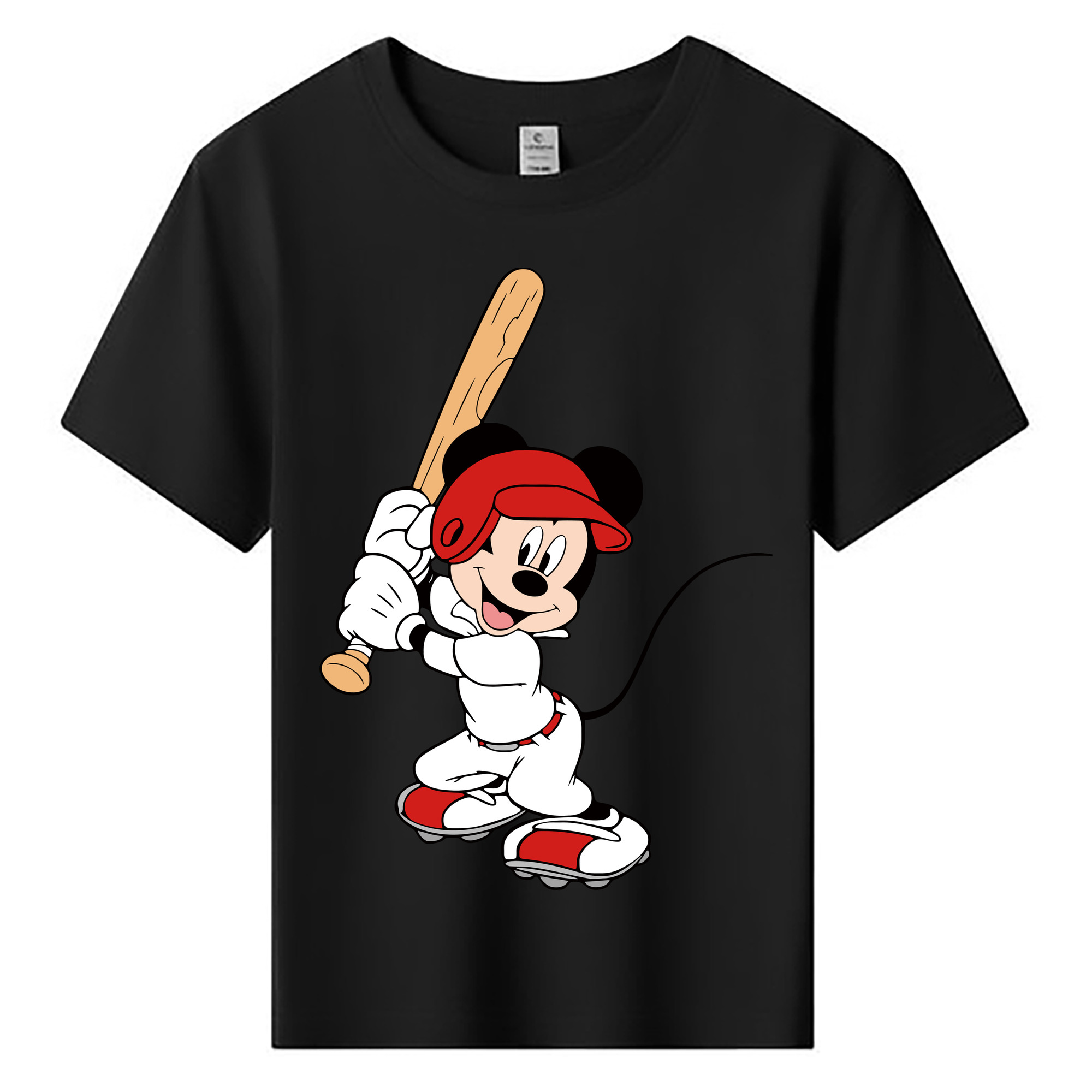 ミッキーマウス Mickey Mouse 綿100％キッズTシャツ（フロントプリント）