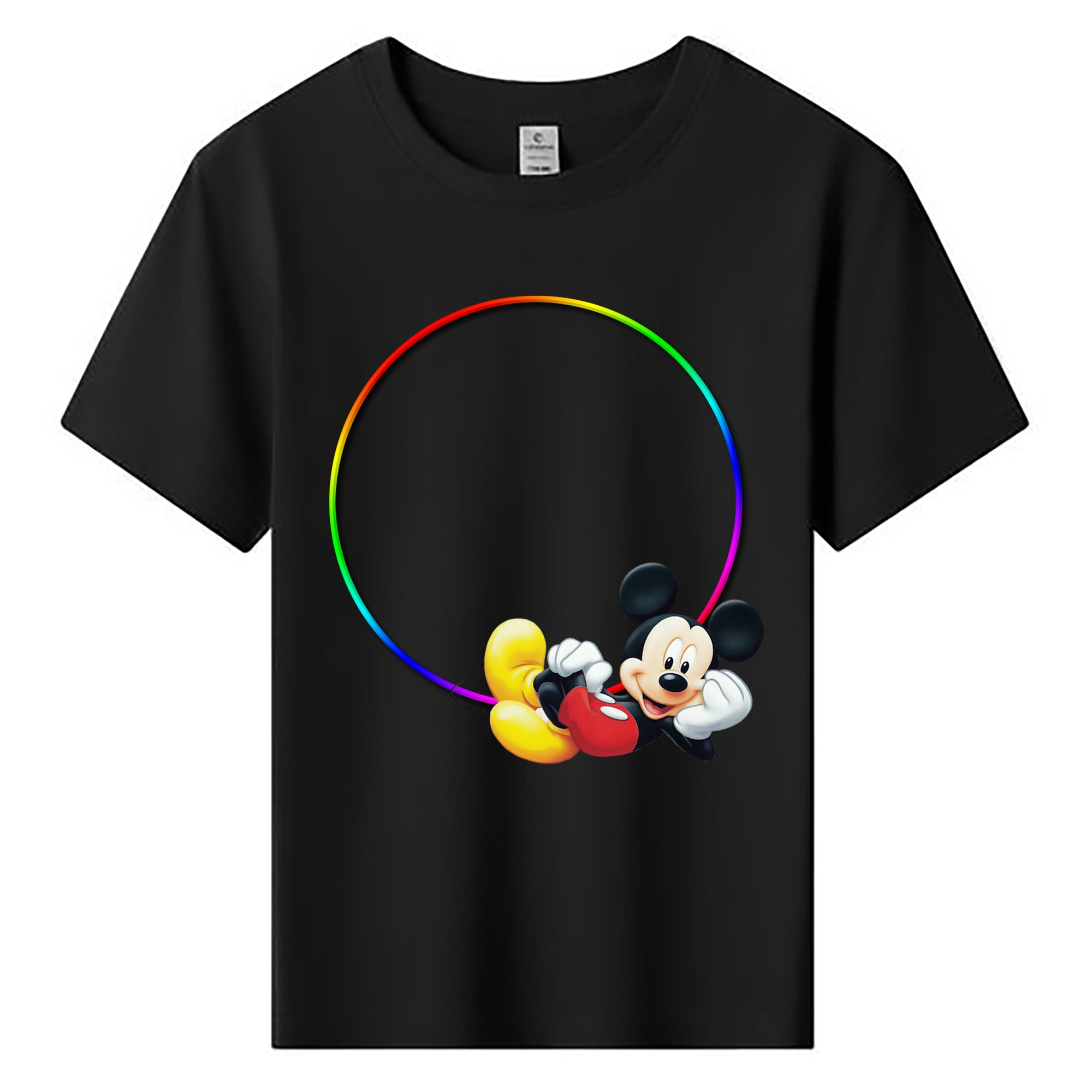 ミッキーマウス Mickey Mouse 綿100％キッズTシャツ（フロントプリント）