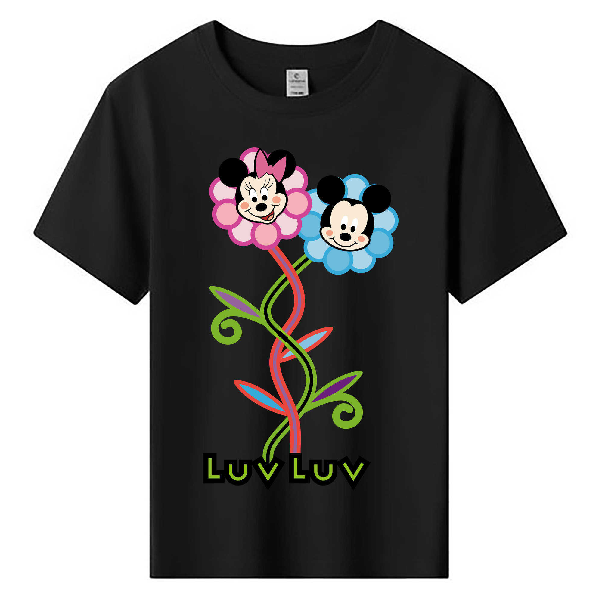 ミッキーマウス Mickey Mouse 綿100％キッズTシャツ（フロントプリント）
