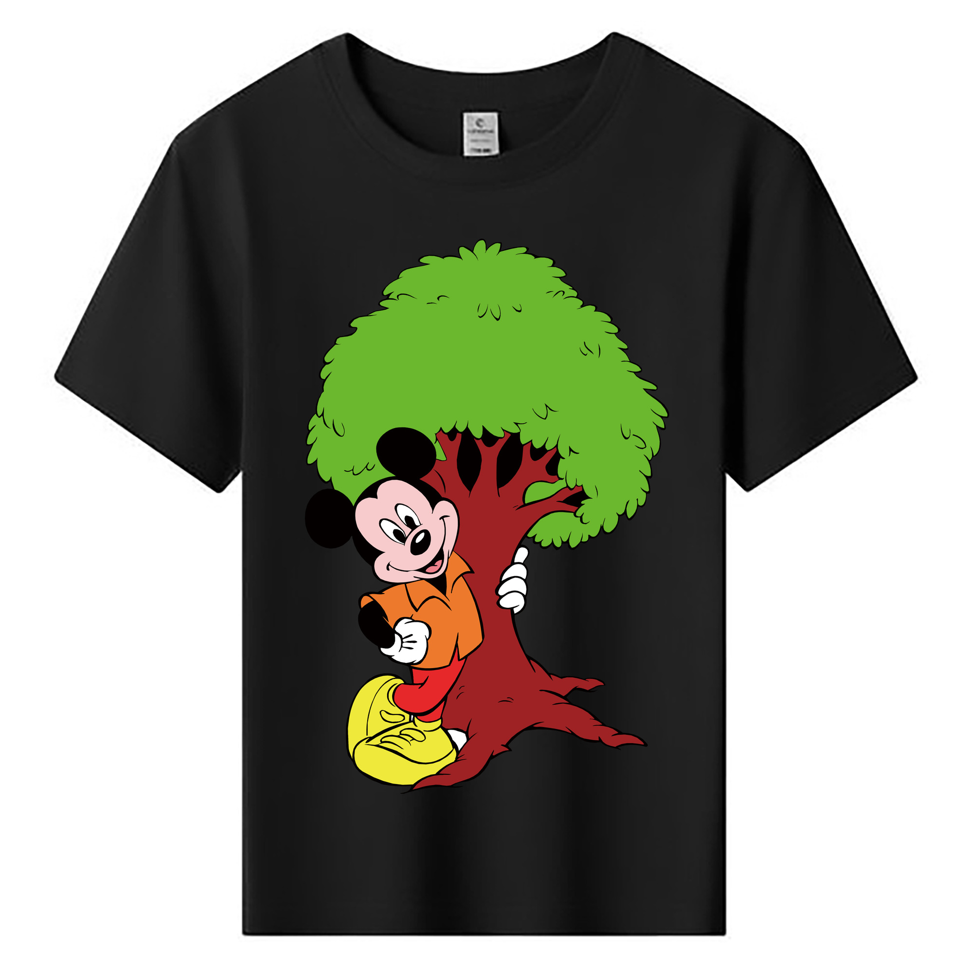 （画像用） ミッキーマウス Mickey Mouse 綿100％キッズTシャツ（フロントプリント）