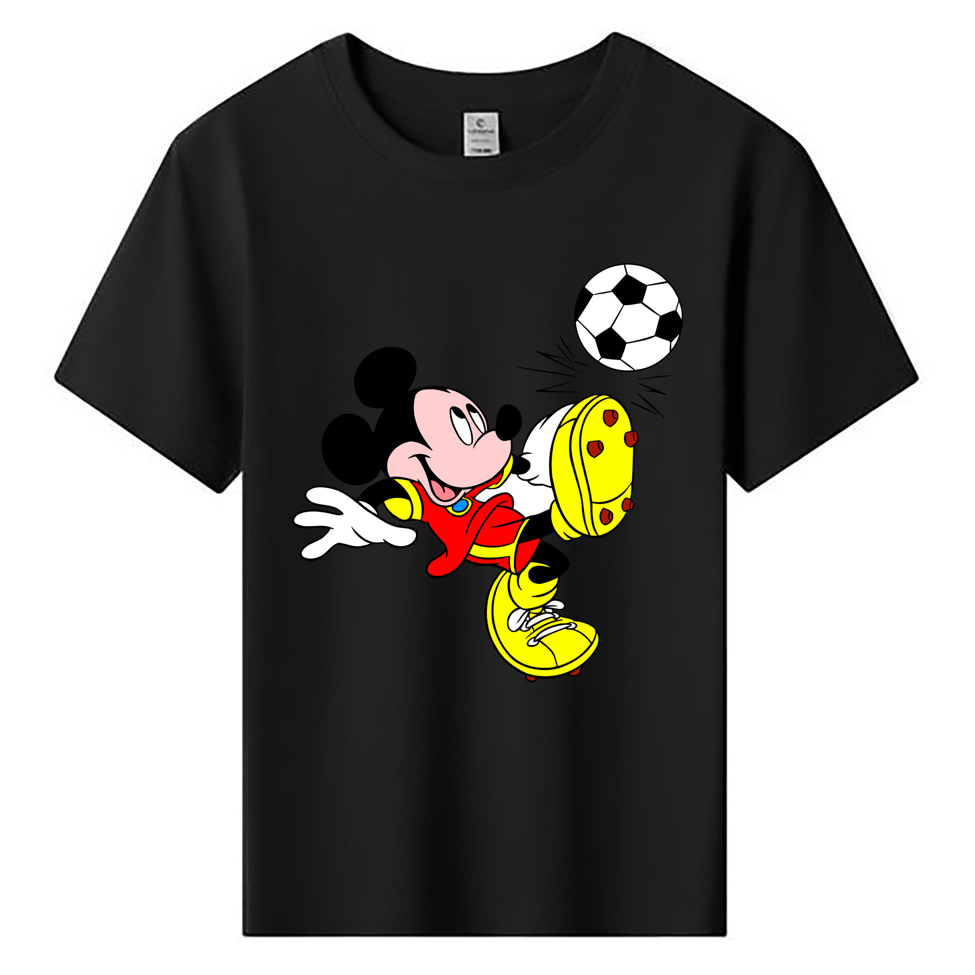 ミッキーマウス Mickey Mouse 綿100％キッズTシャツ（フロントプリント）
