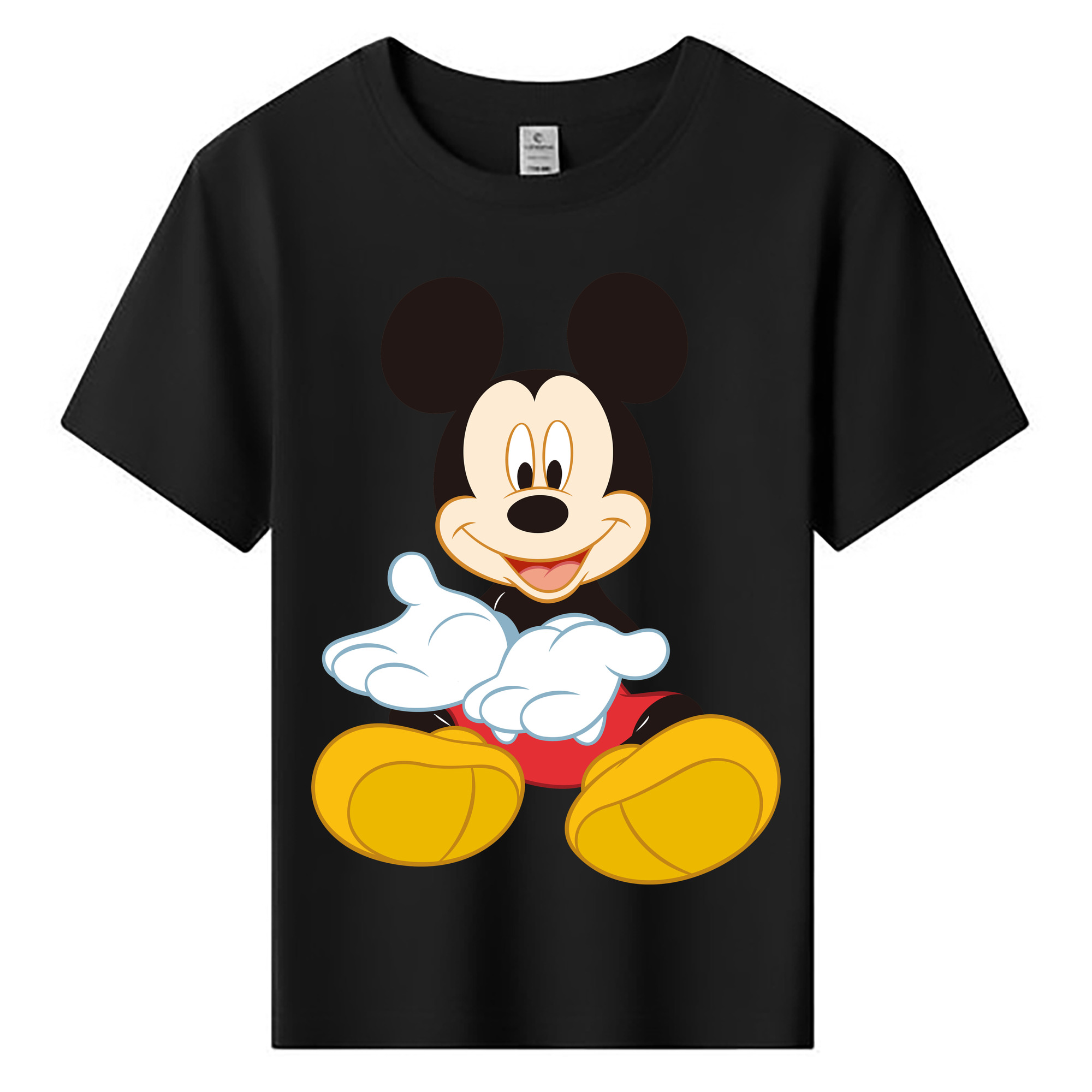 ミッキーマウス Mickey Mouse 綿100％キッズTシャツ（フロントプリント）