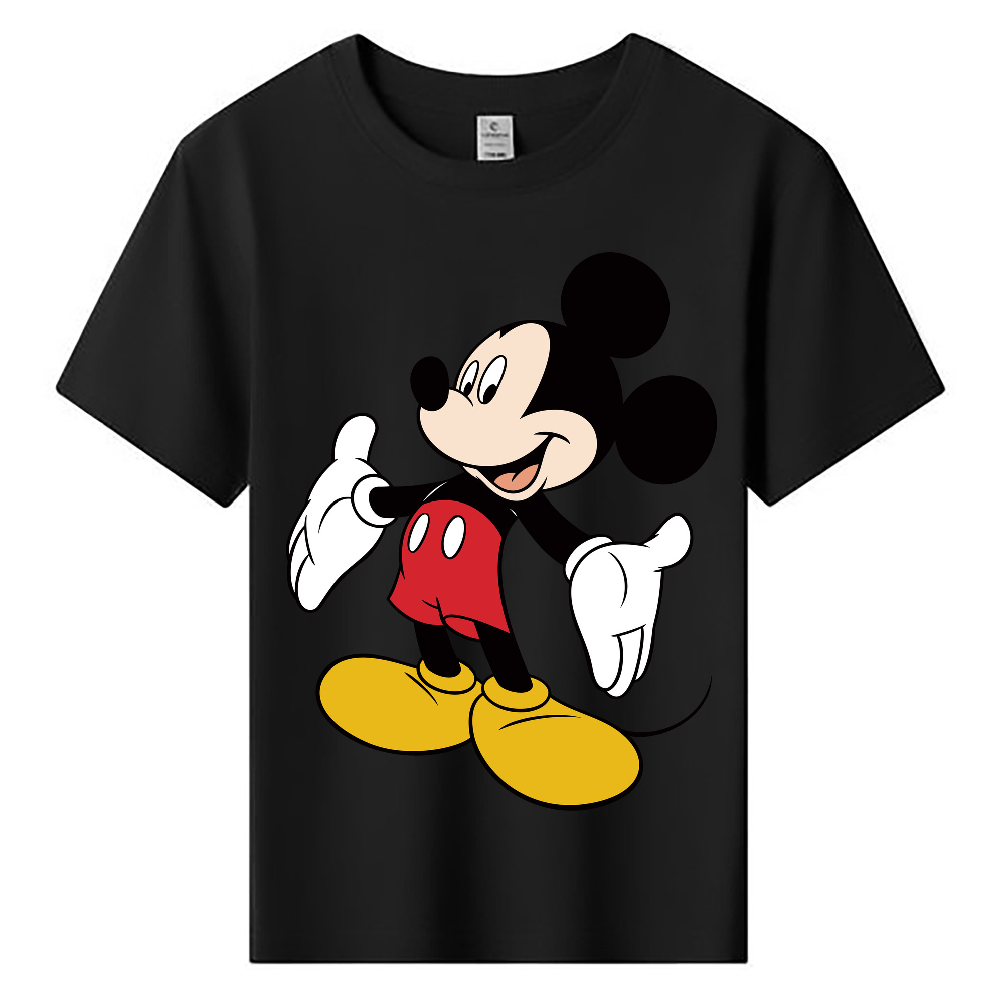 （画像用） ミッキーマウス Mickey Mouse 綿100％キッズTシャツ（フロントプリント）